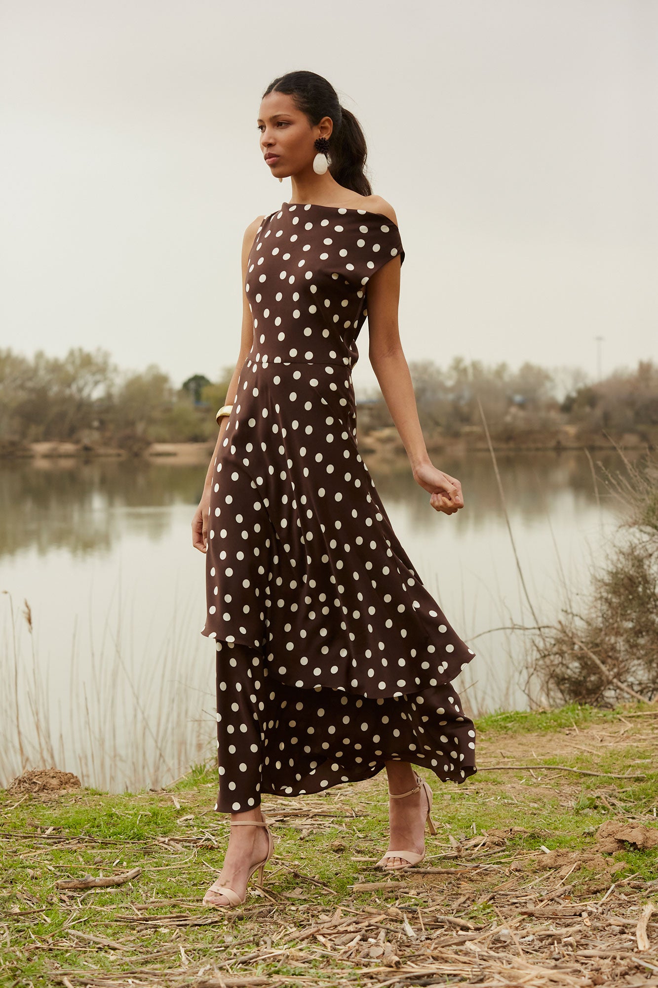 VESTIDO AZRIELMARRÓN 