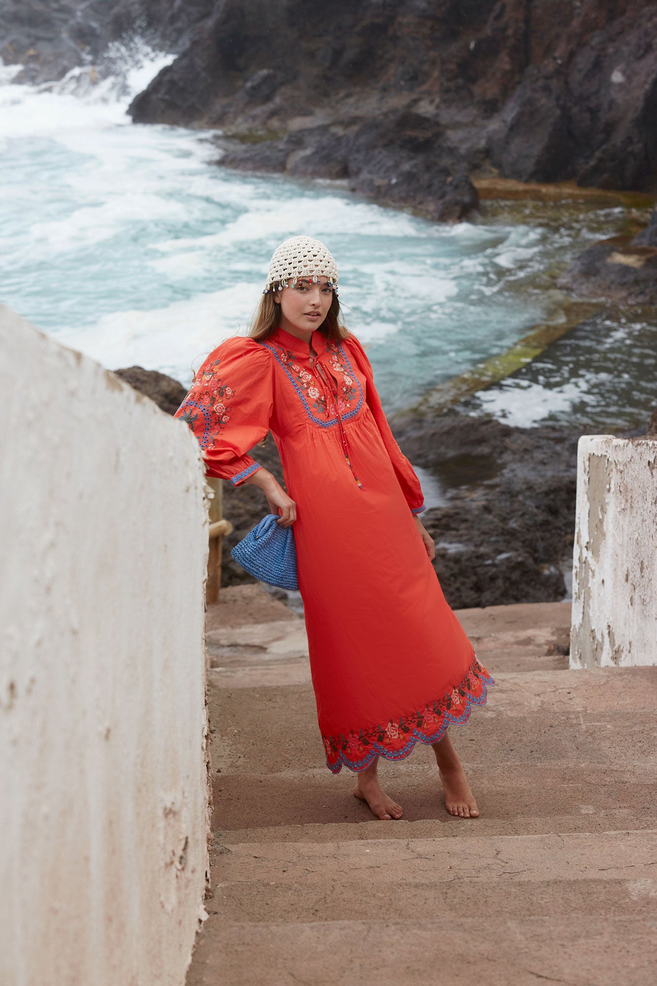 VESTIDO PRIEGOTERRACOTA 