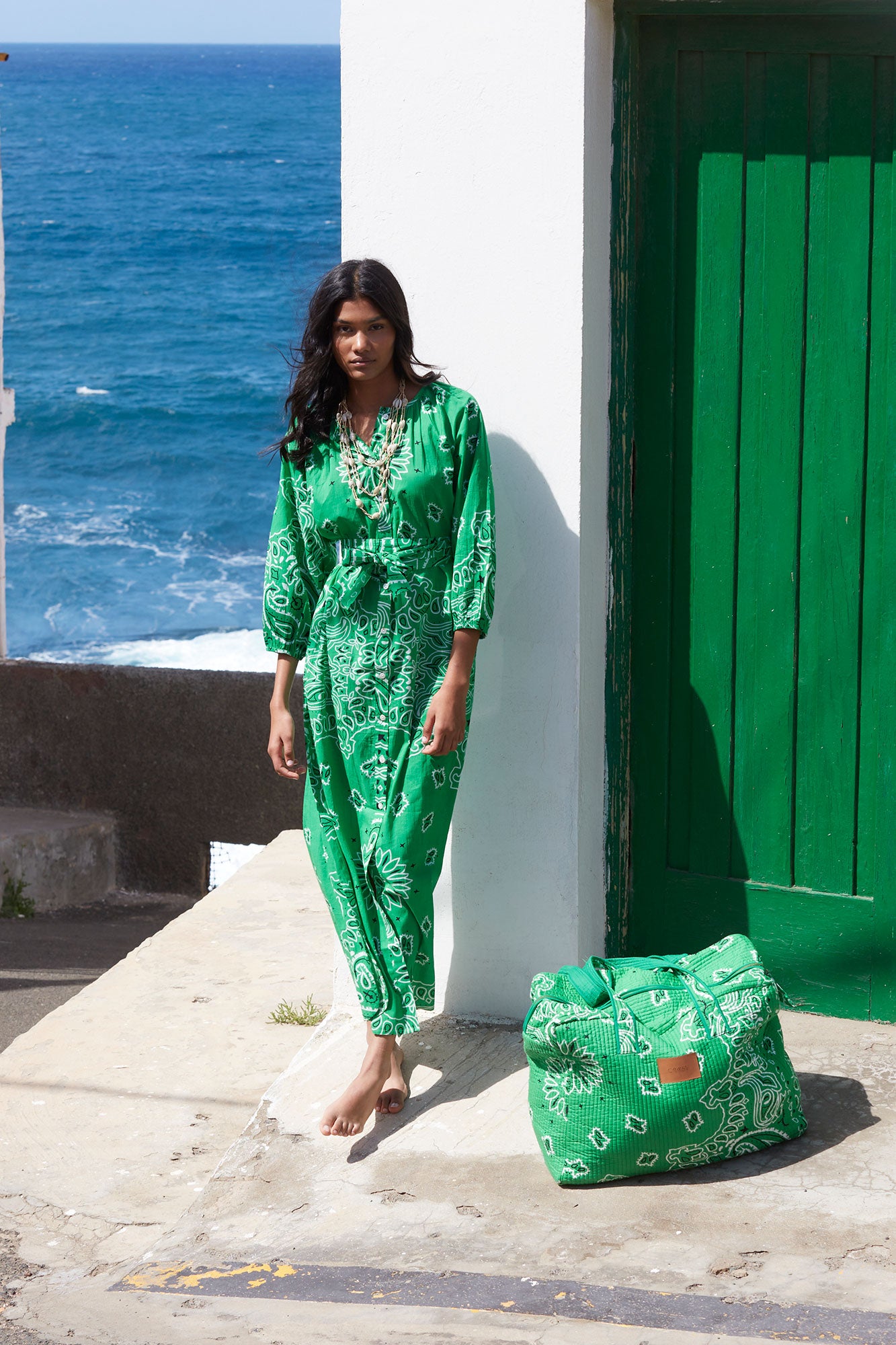 VESTIDO BANDANA VERDE 
