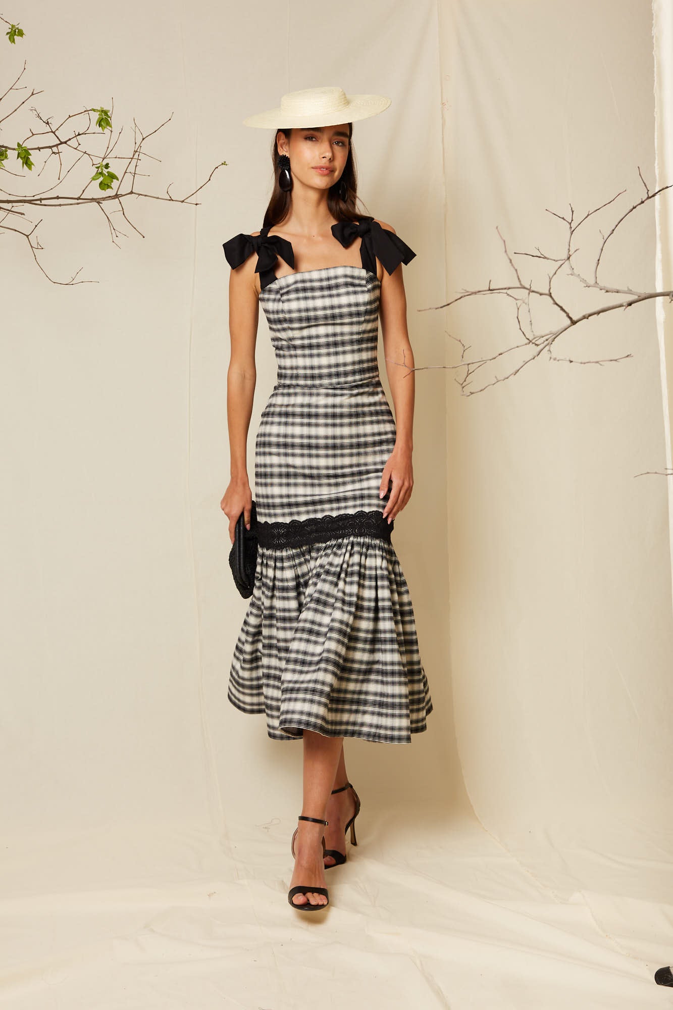 VESTIDO FRANCESCABLANCO/NEGRO 