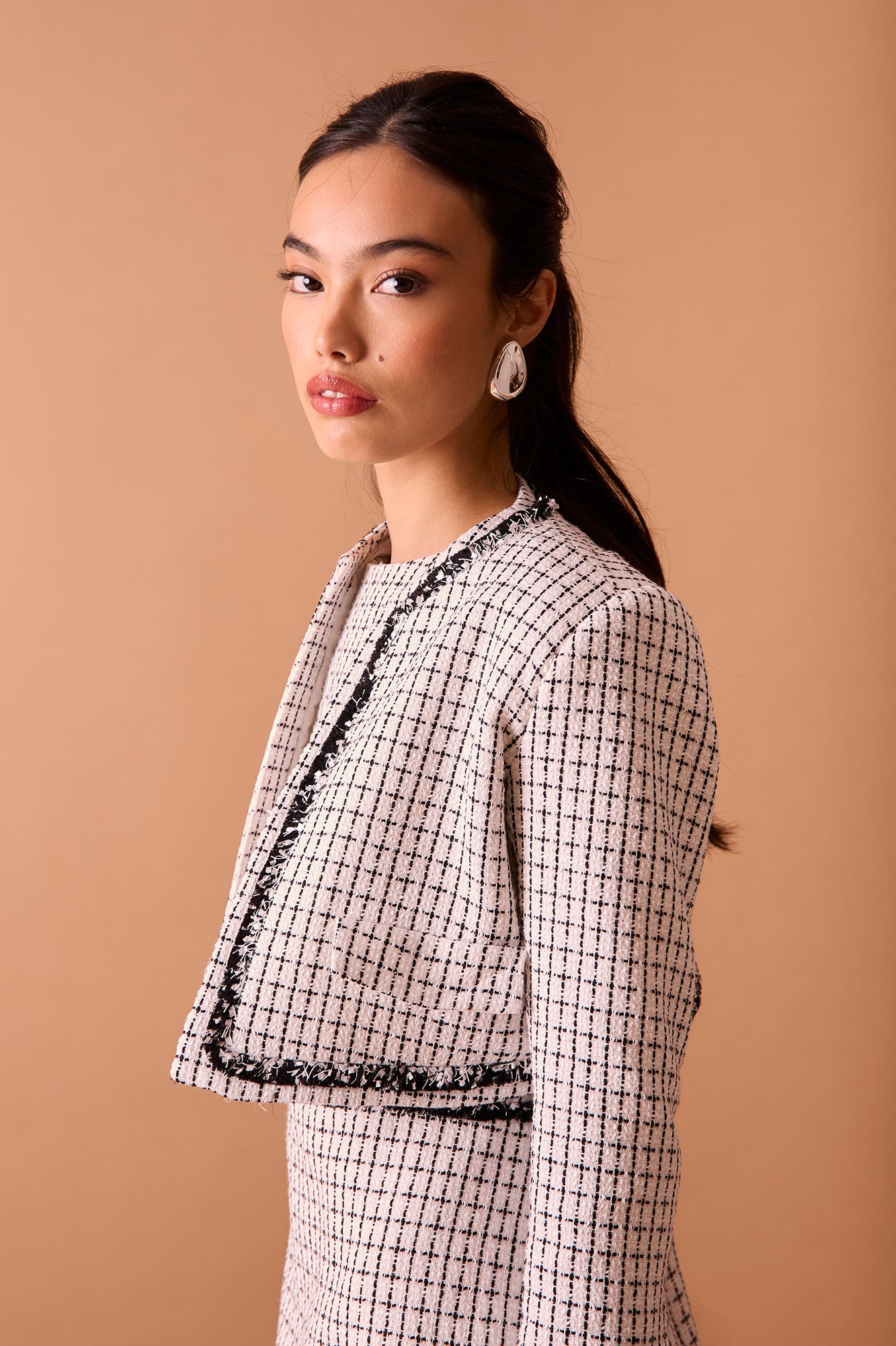 WHITE/BLACK WATER LILY JACKET