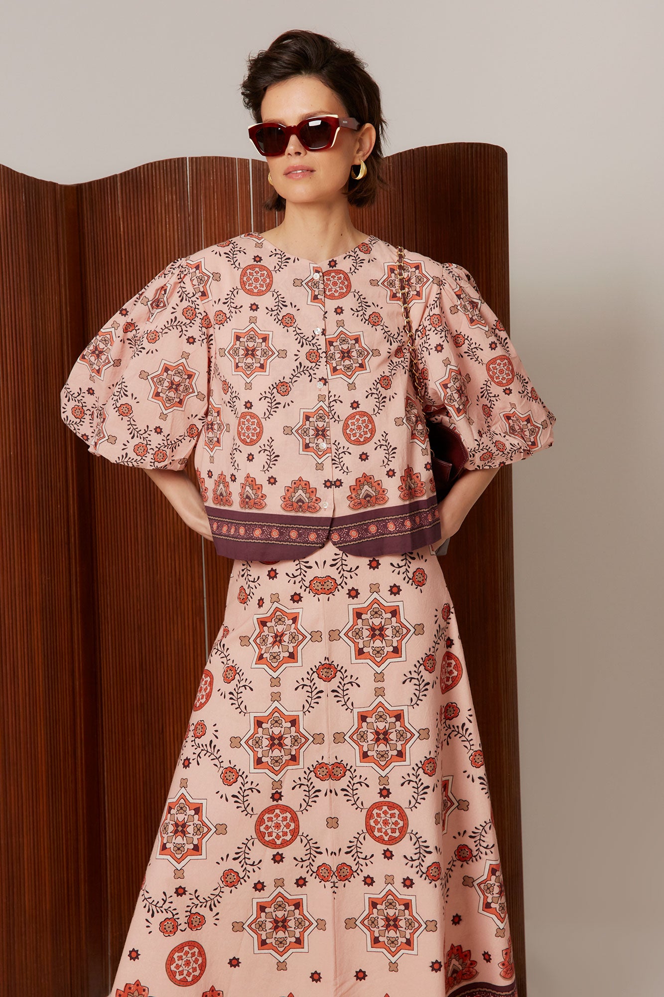 FALDA MOSAICO ROSA