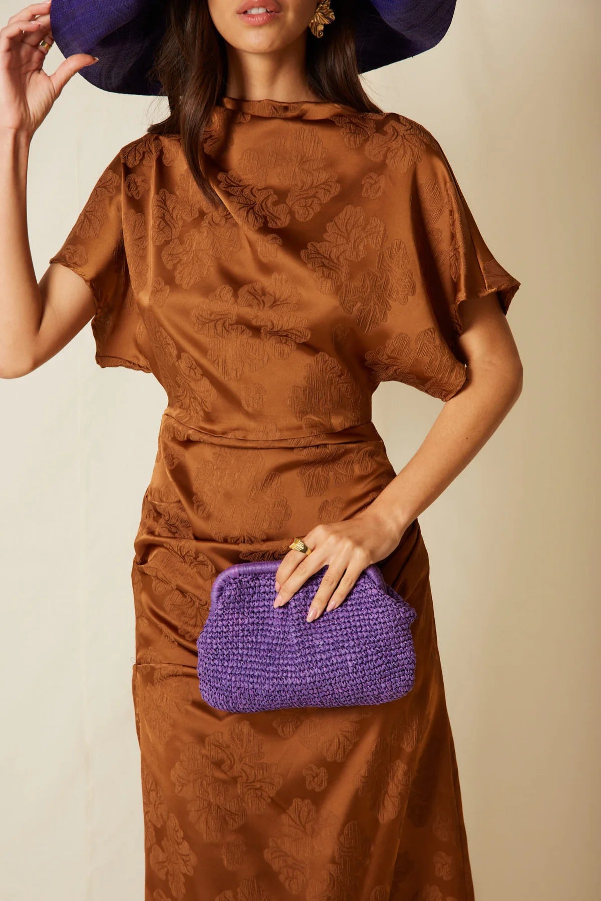 VESTIDO ALBA MARRON