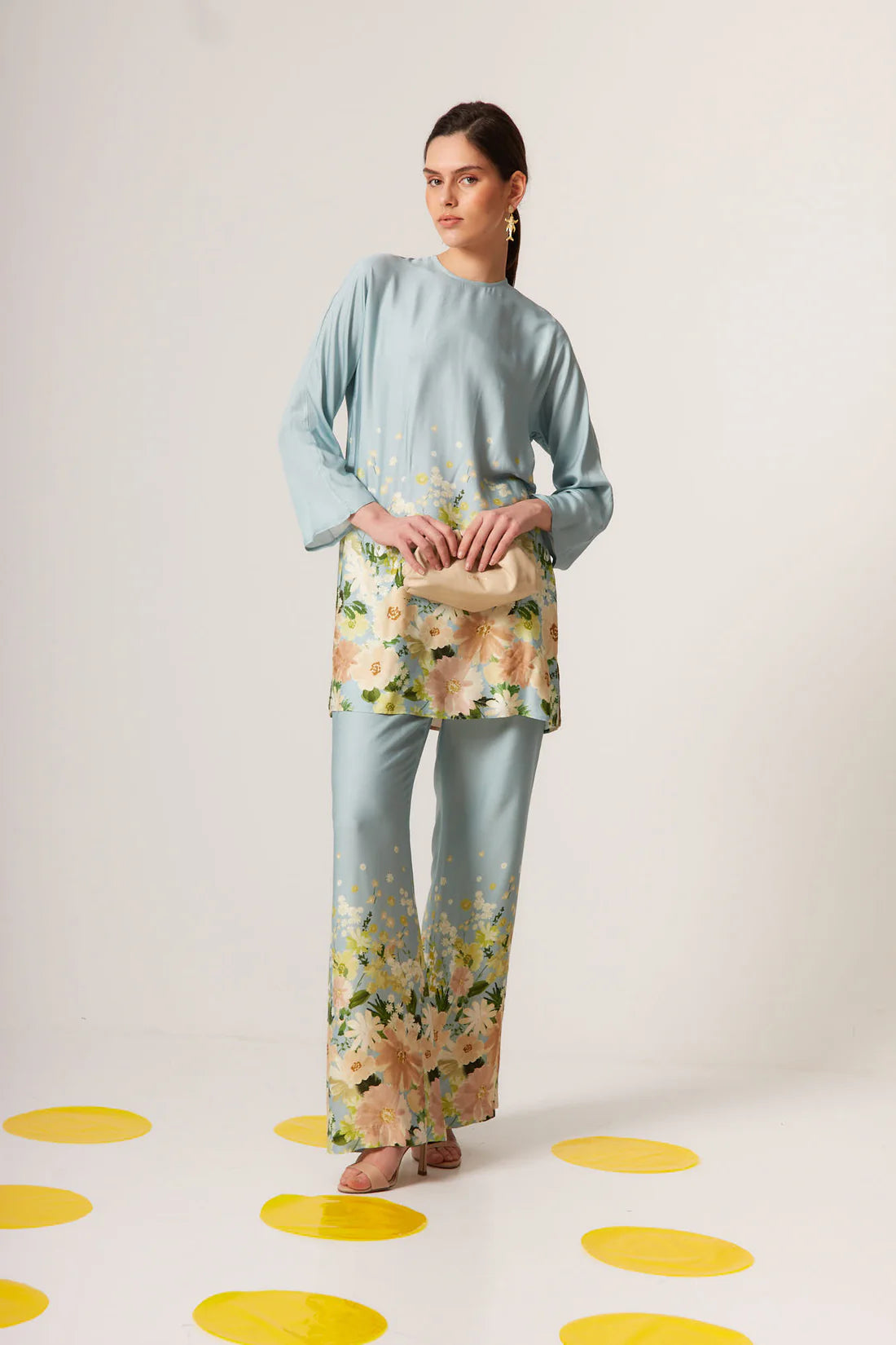 PANTALON BLEU DOUX