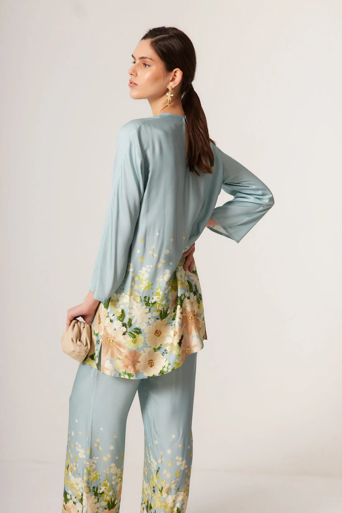 PANTALON BLEU DOUX