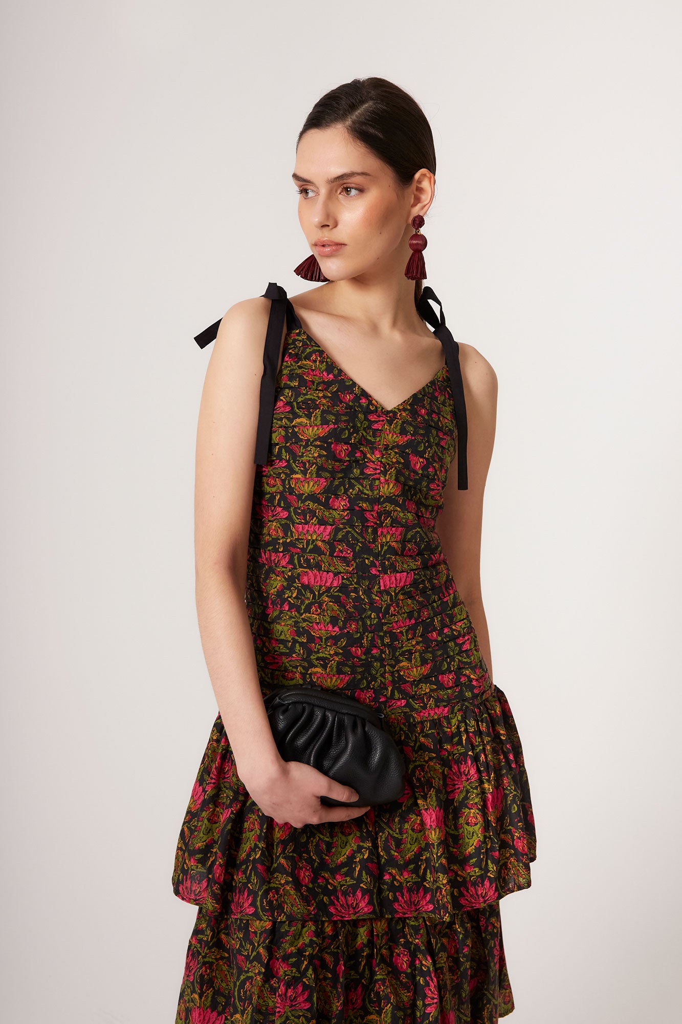 ROBE ISOLDE EST.À FLEURS BLEUES