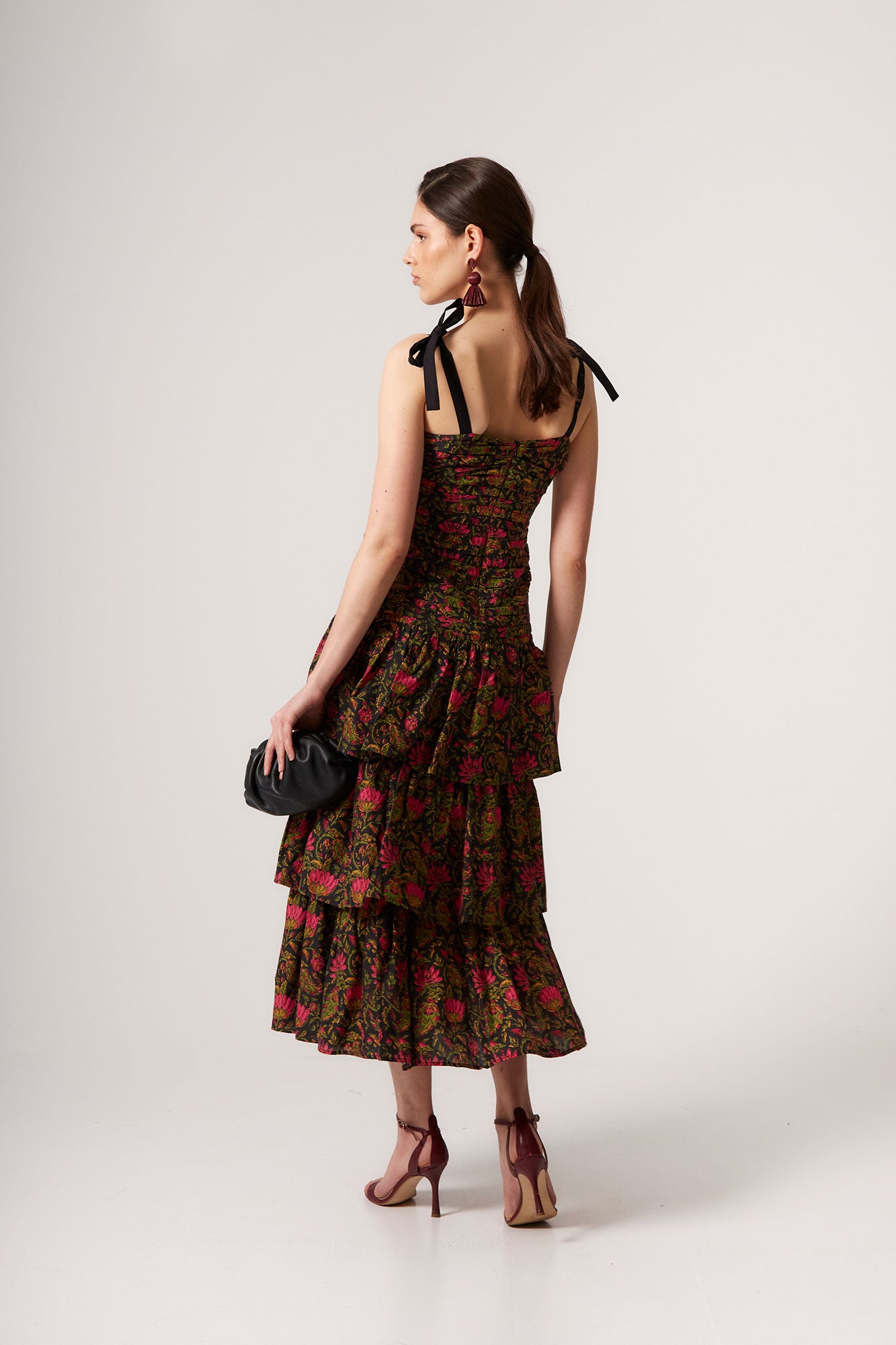 ROBE ISOLDE EST.À FLEURS BLEUES