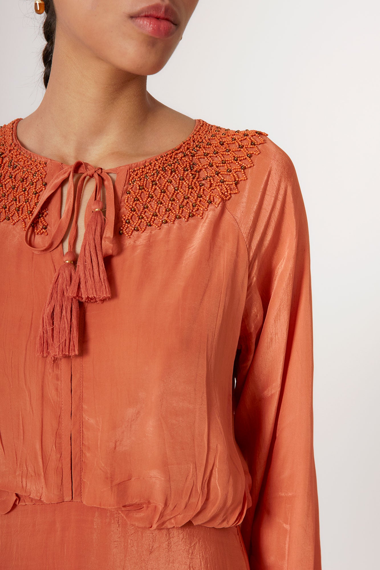 CORINA TERRACOTA DRESS