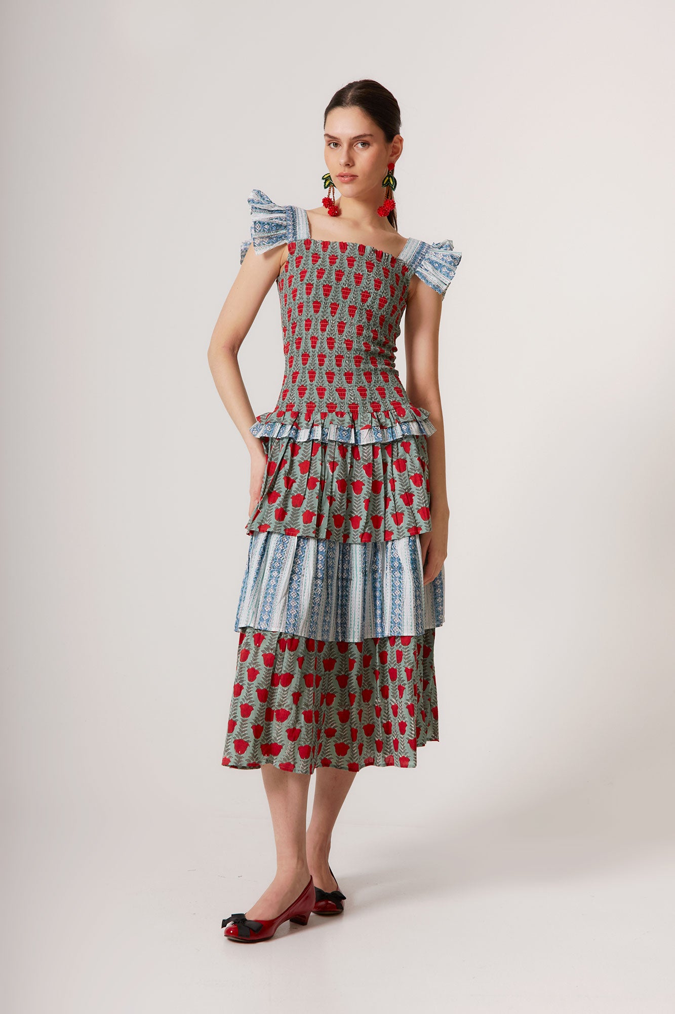 PERLINA MULTI-FLOWER DRESS