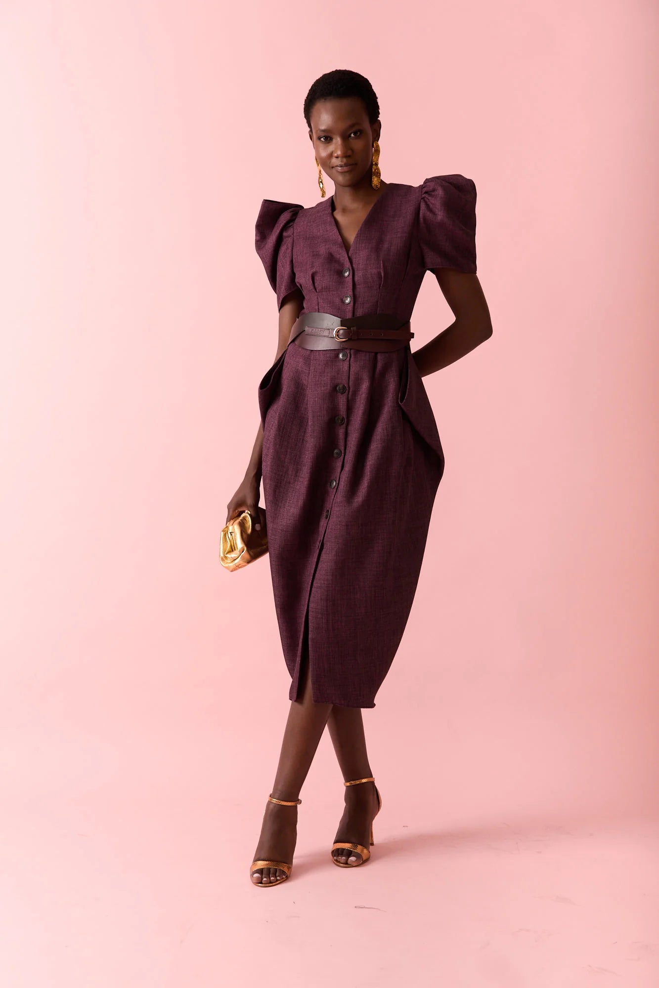 ROBE TRIANA AUBERGINE