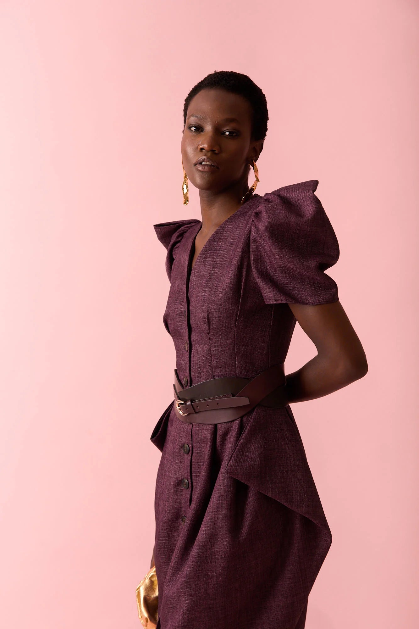 ROBE TRIANA AUBERGINE
