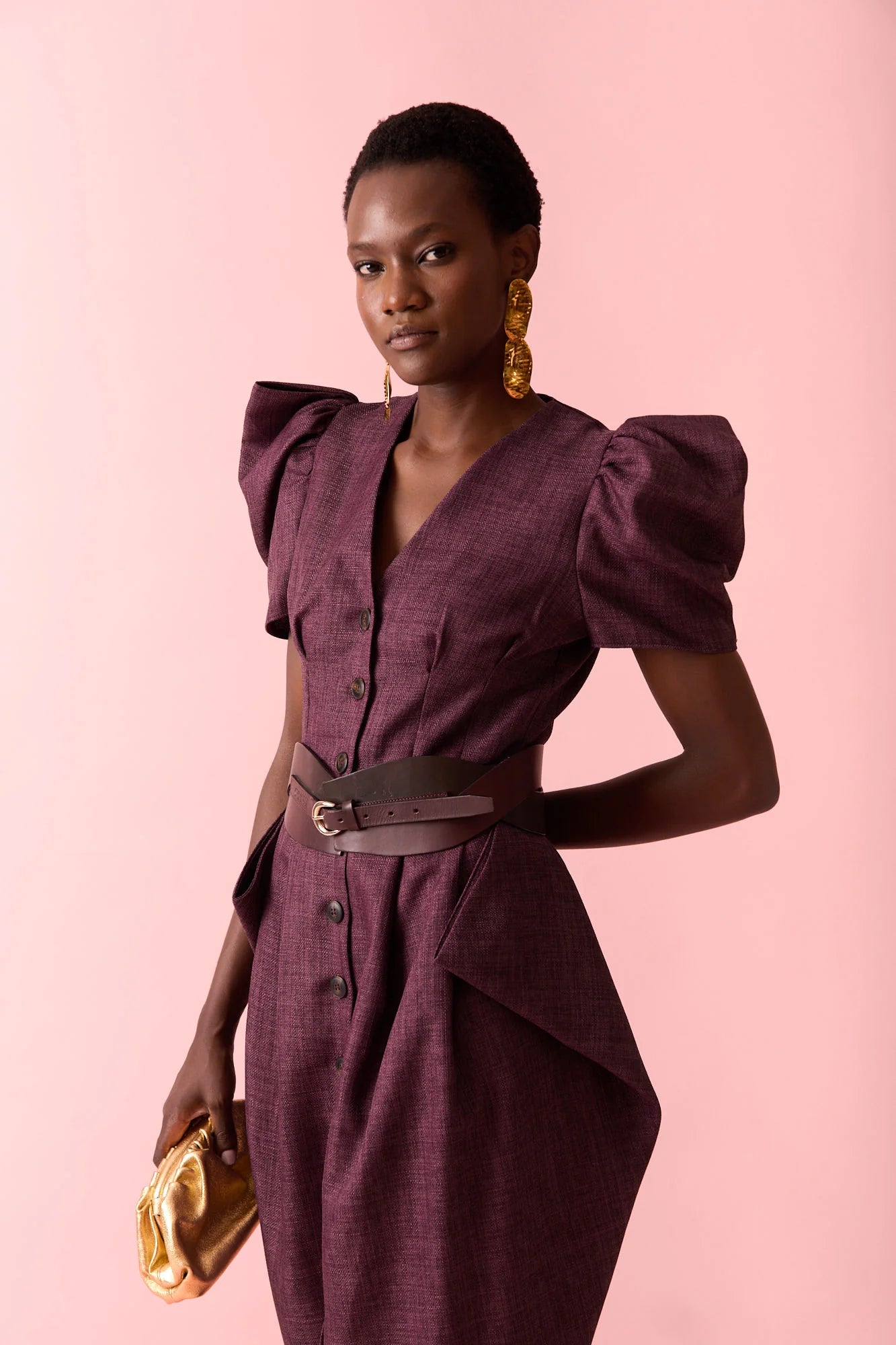 ROBE TRIANA AUBERGINE