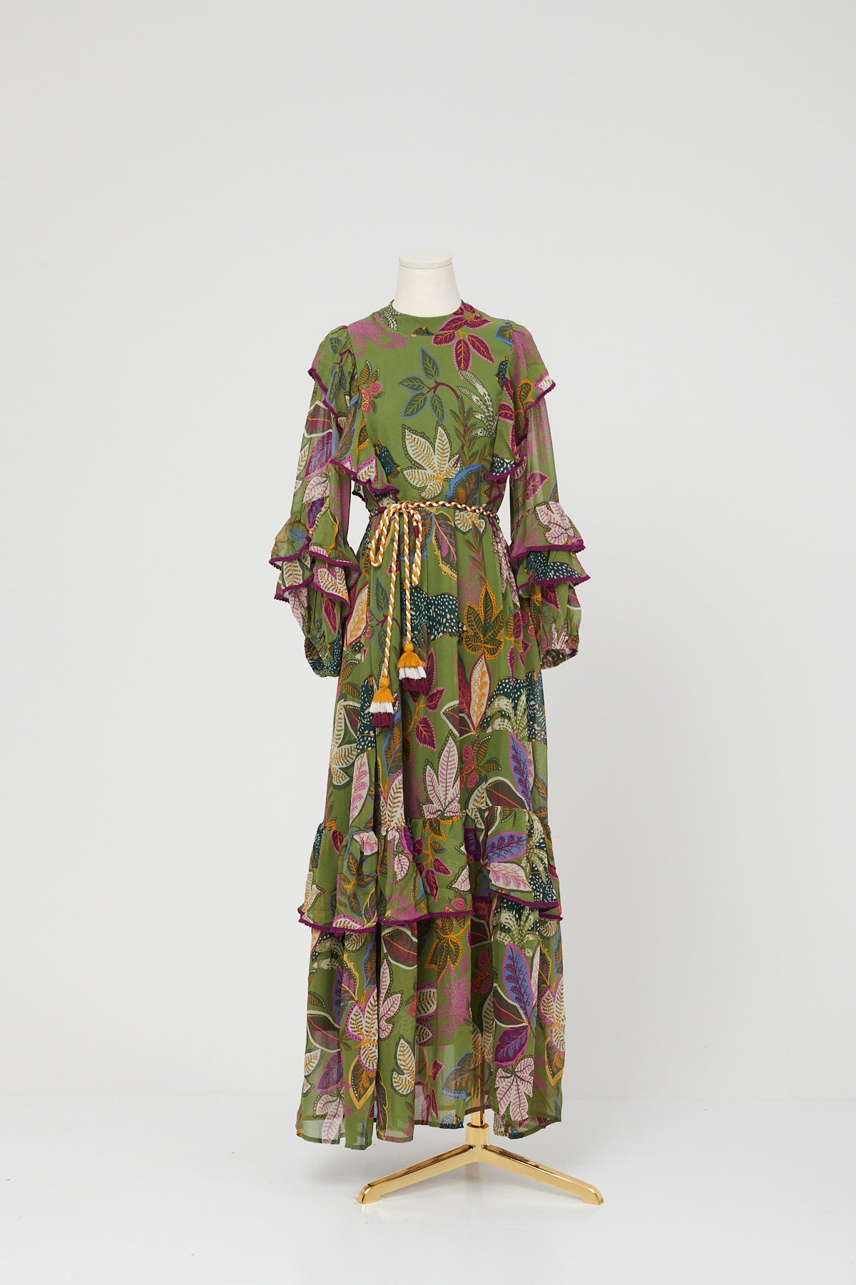 MULTICOLORED PEONY DRESS