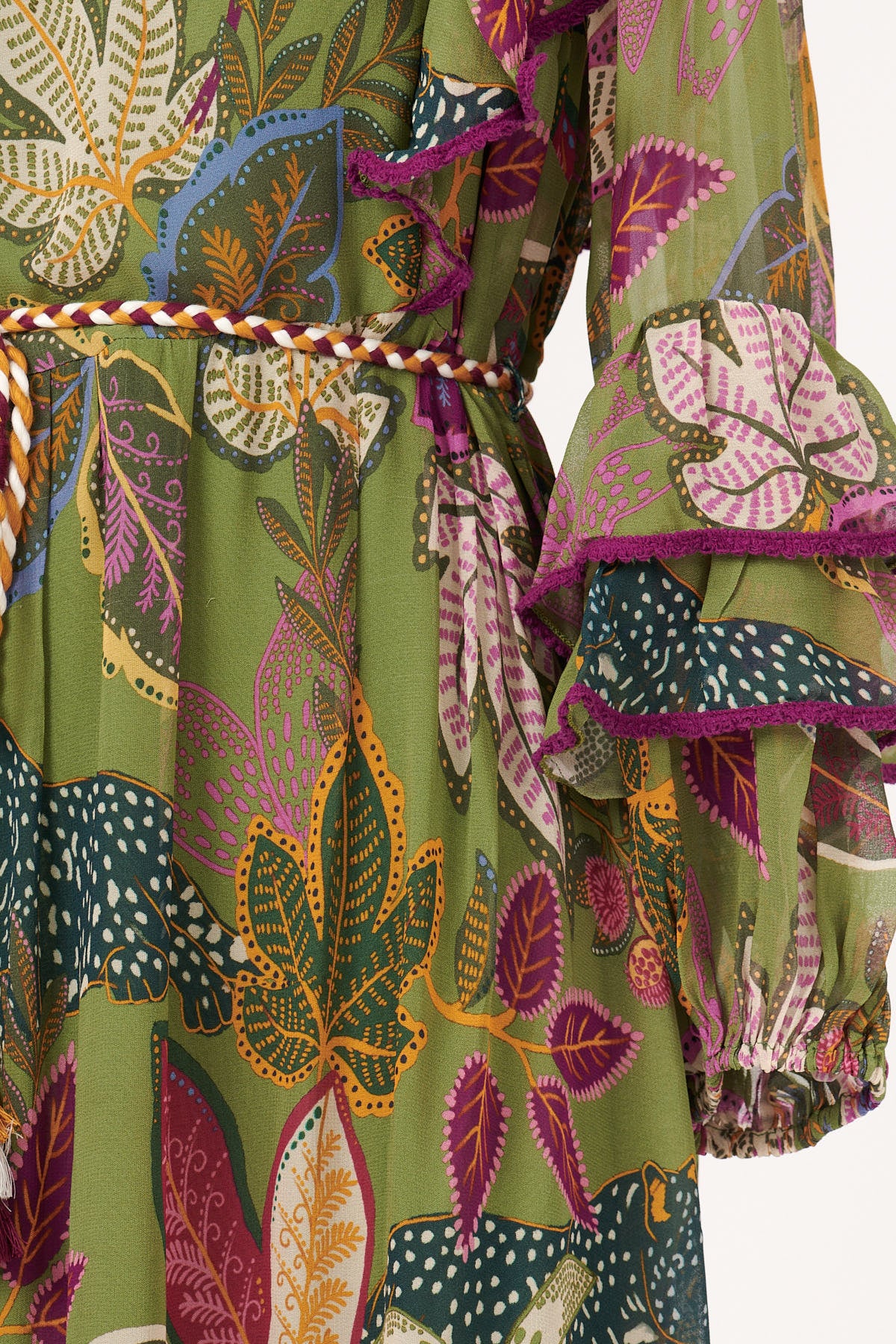 MULTICOLORED PEONY DRESS