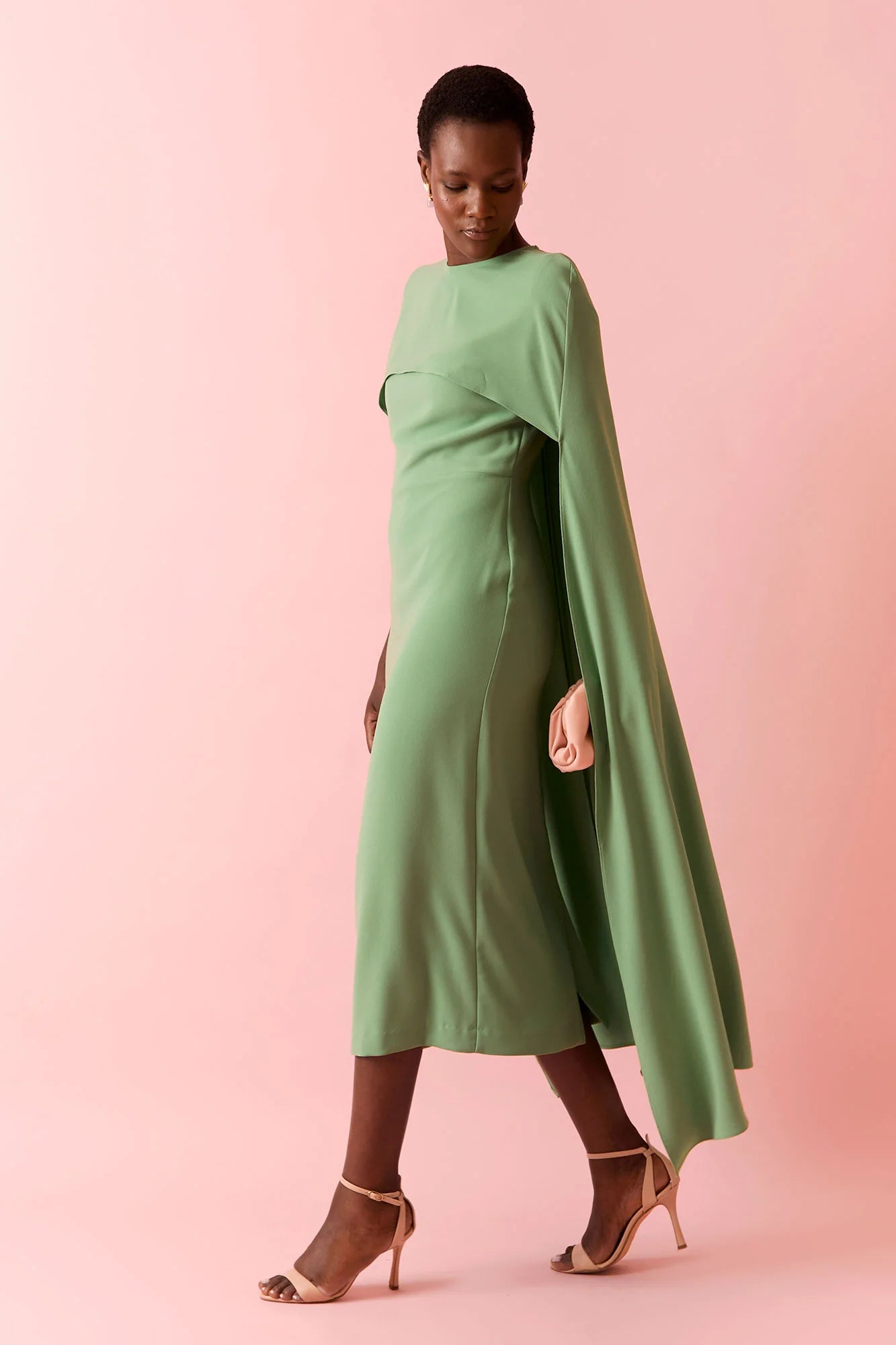 GREEN CHRYSANTHEMUM DRESS