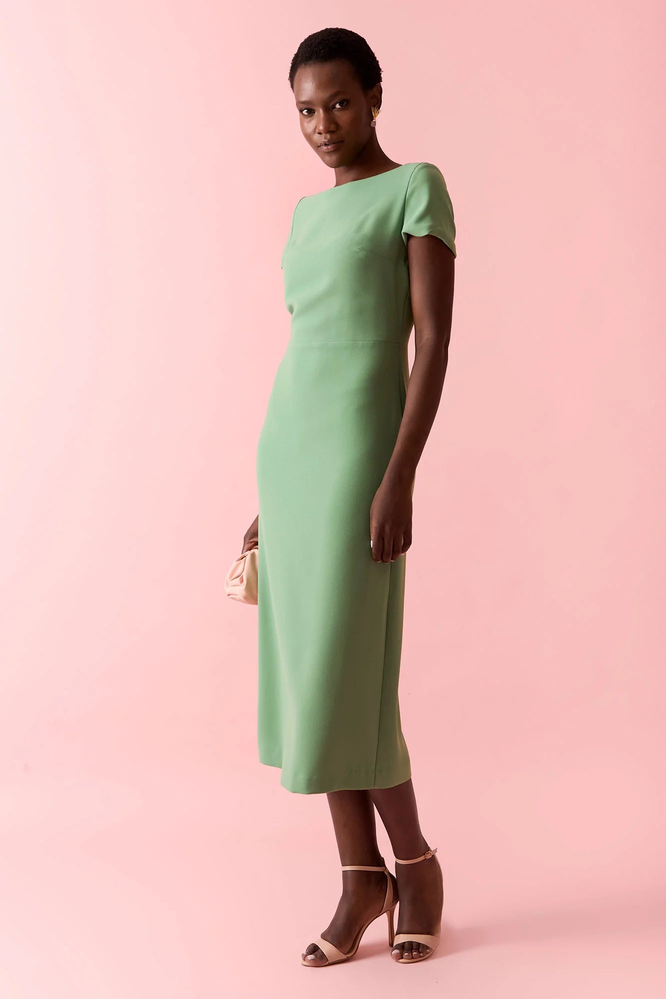 GREEN CHRYSANTHEMUM DRESS