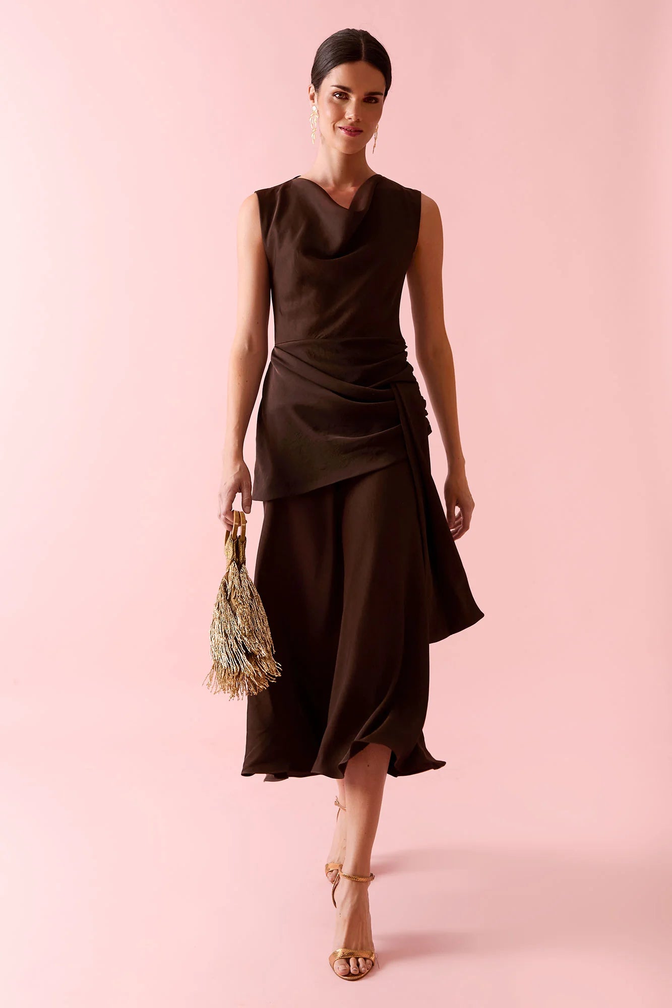VESTIDO GINNY MARRON