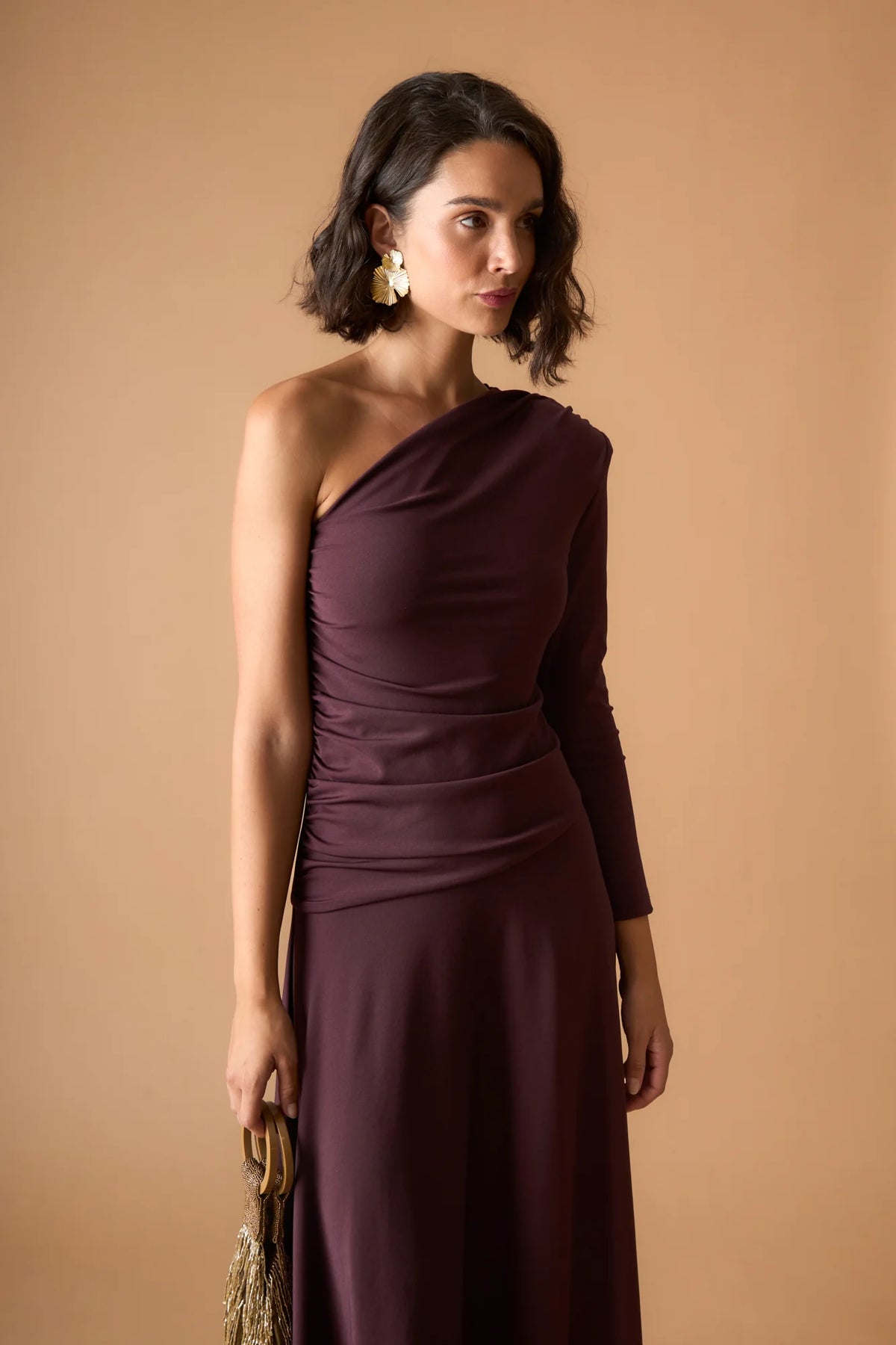 TARIAN MAROON DRESS