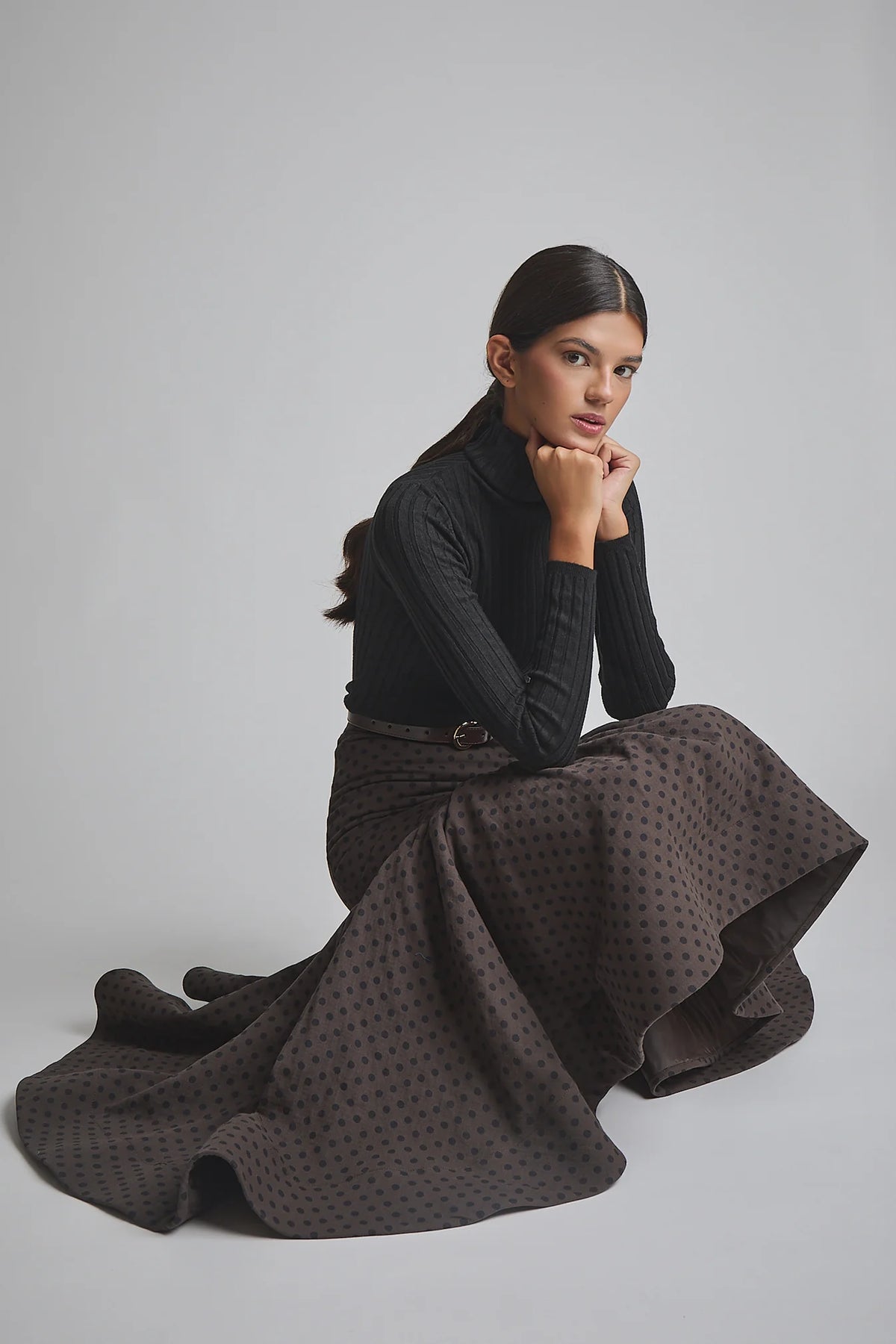 FALDA SEÑORITA MARRON