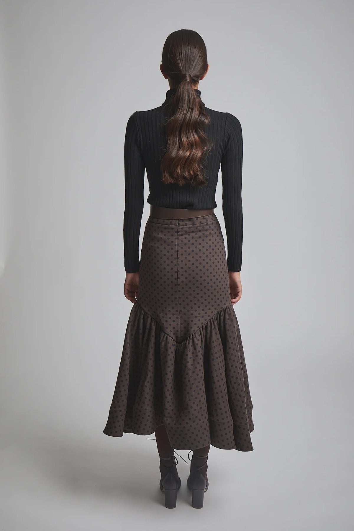 FALDA SEÑORITA MARRON