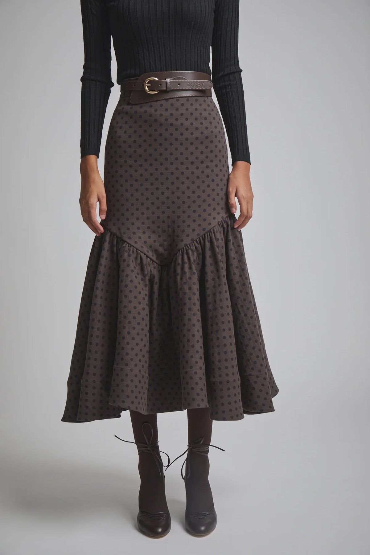 FALDA SEÑORITA MARRON