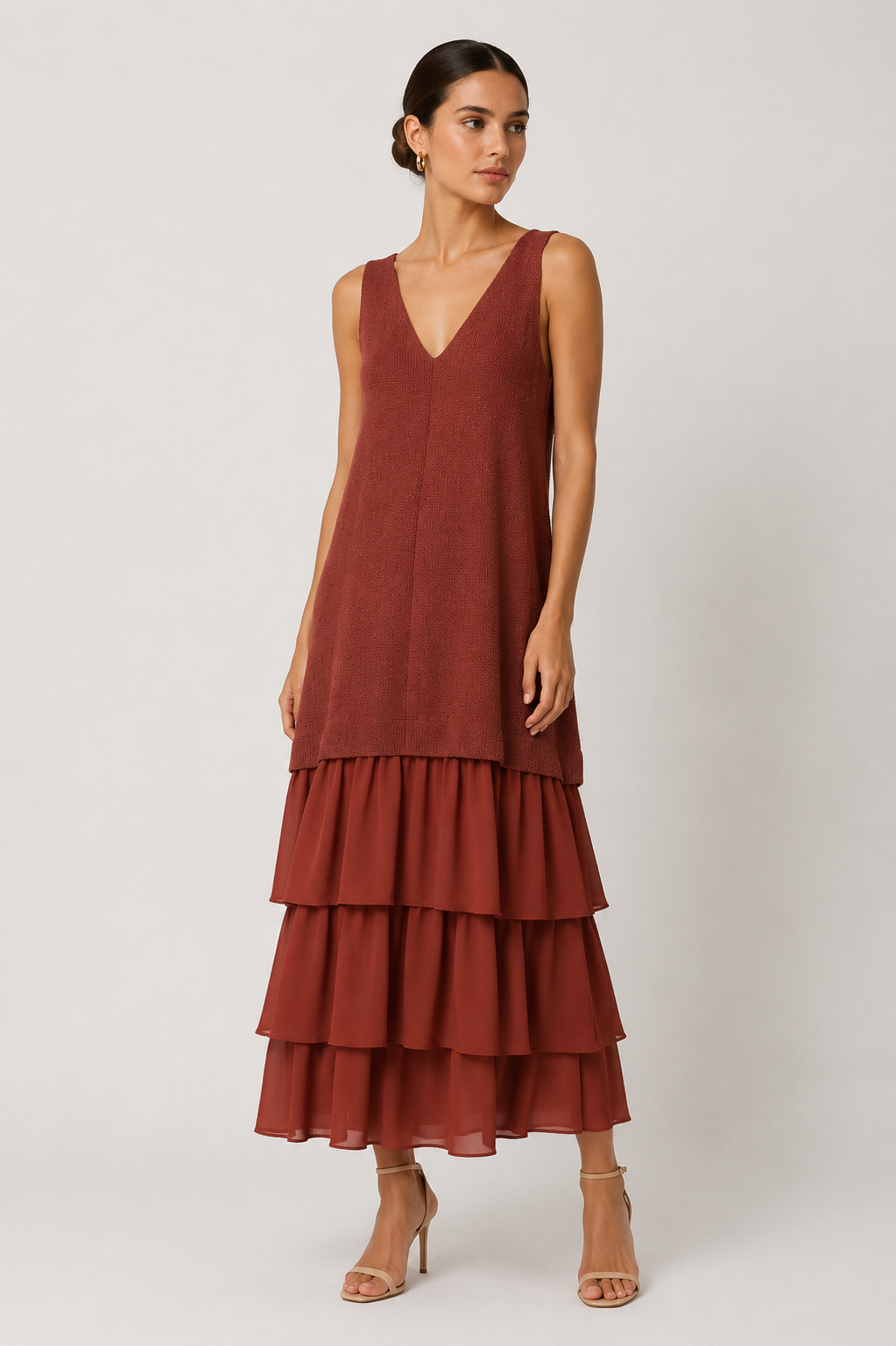 VESTIDO LIANA GRANATE