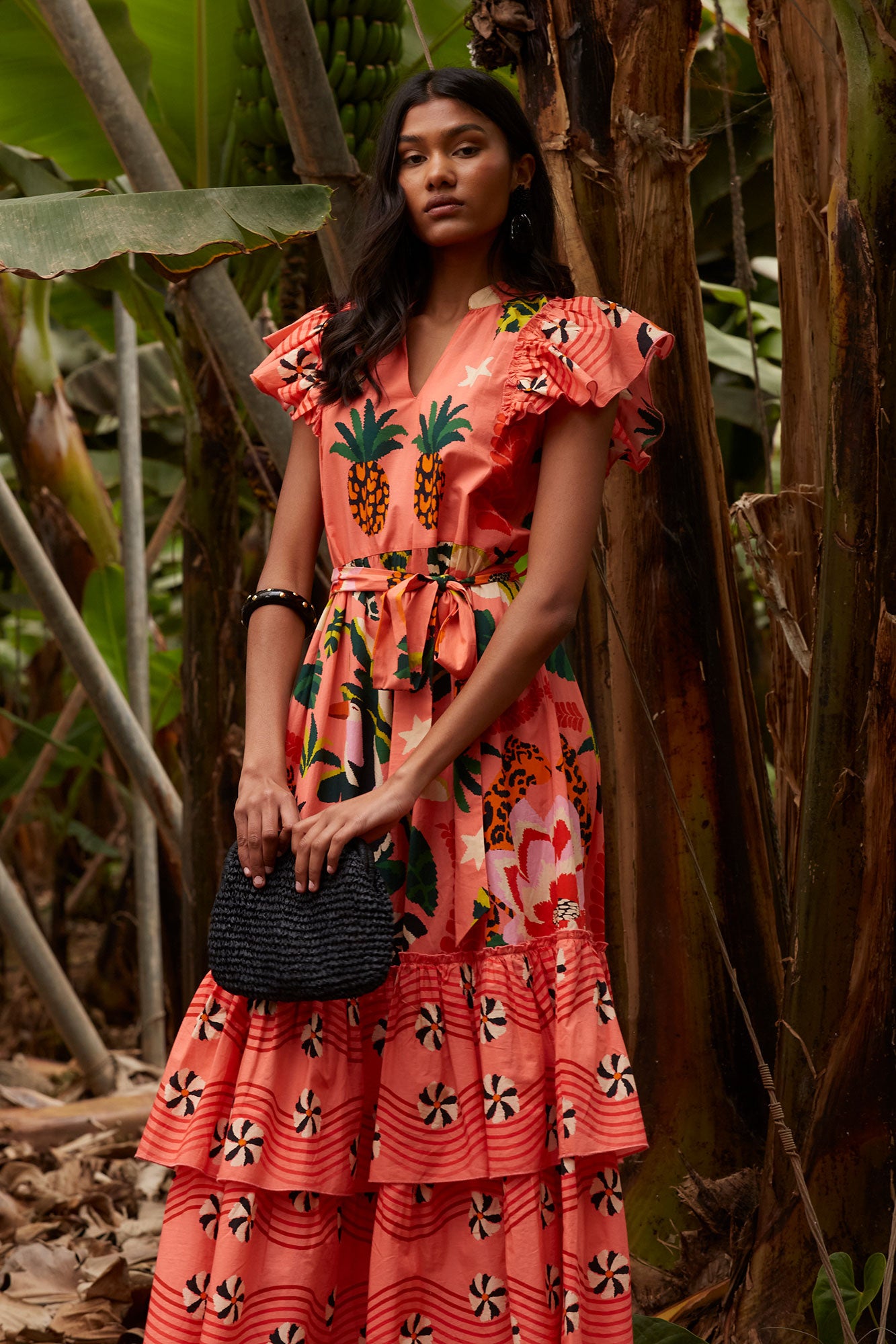 VESTIDO TROPICO SALMON