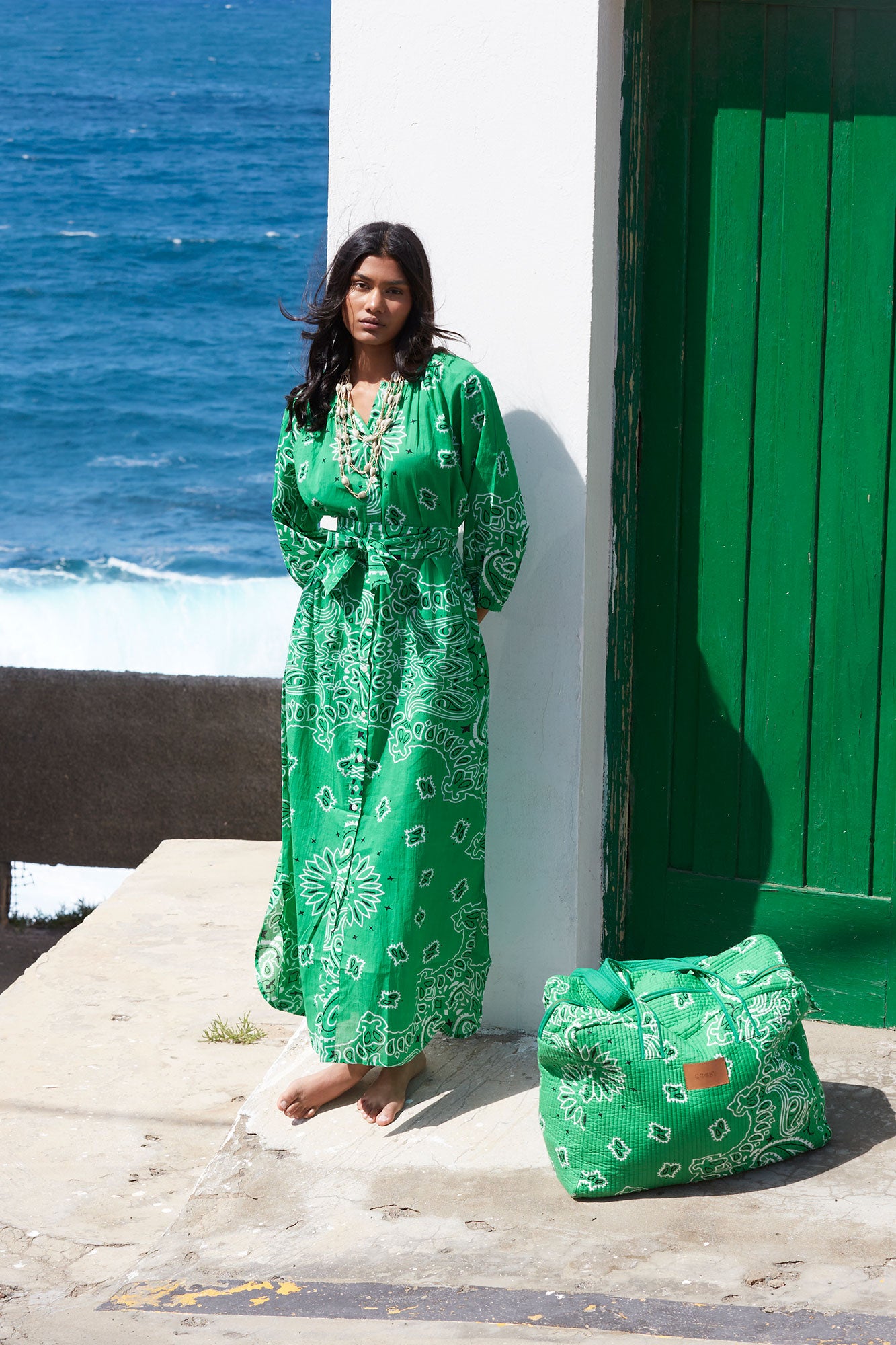 VESTIDO BANDANA  VERDE