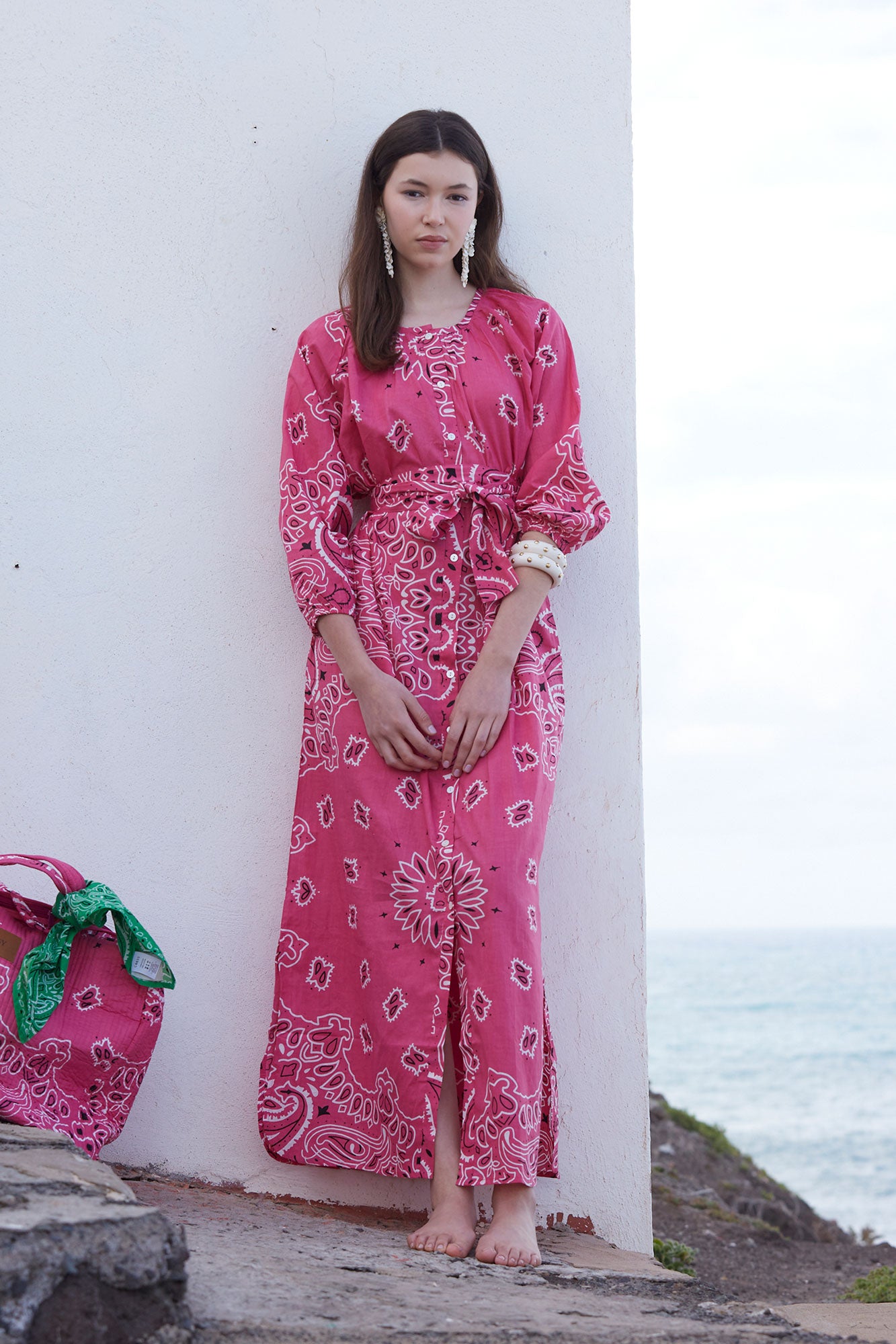 VESTIDO BANDANA  ROSA