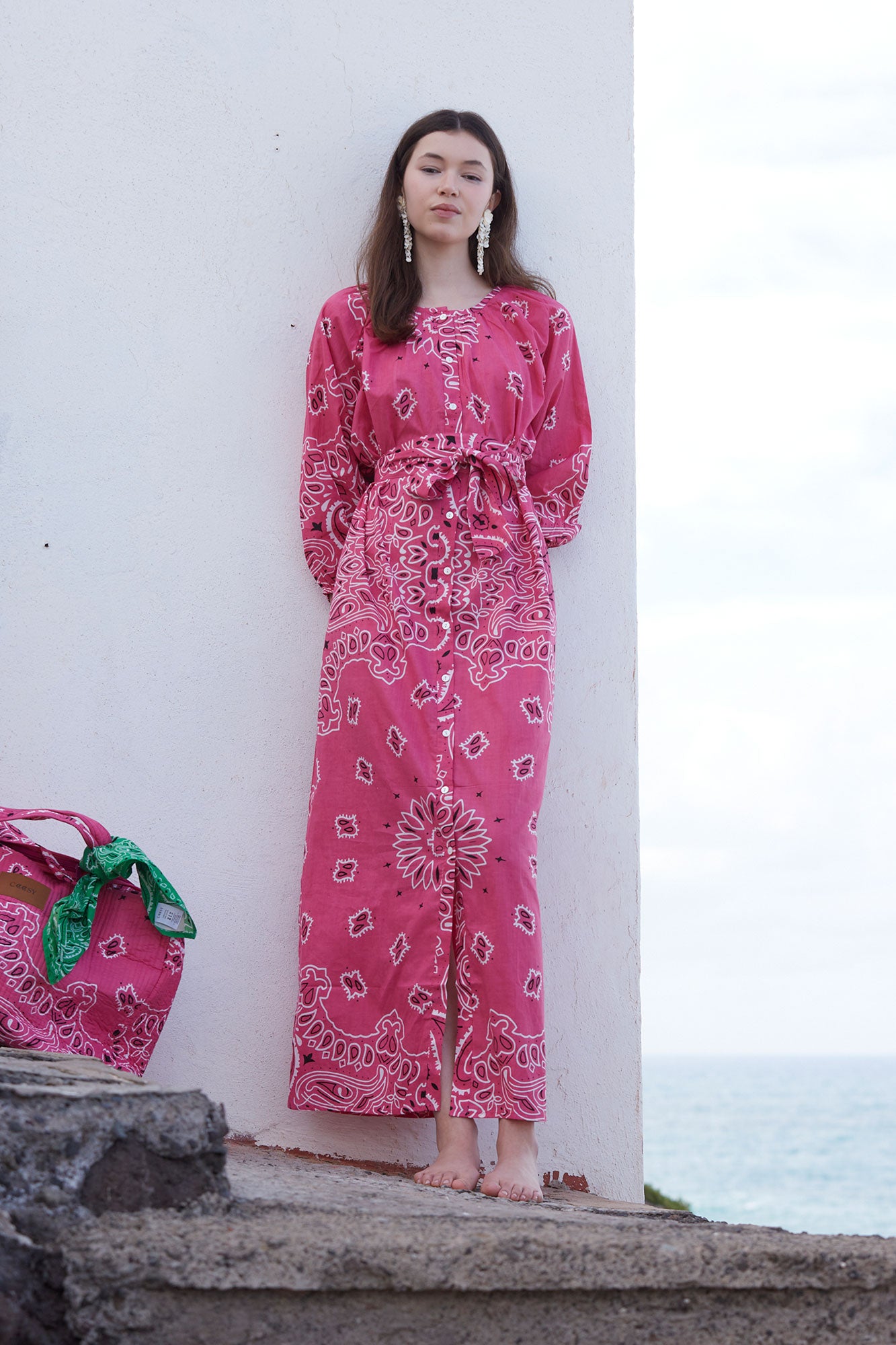 VESTIDO BANDANA  ROSA