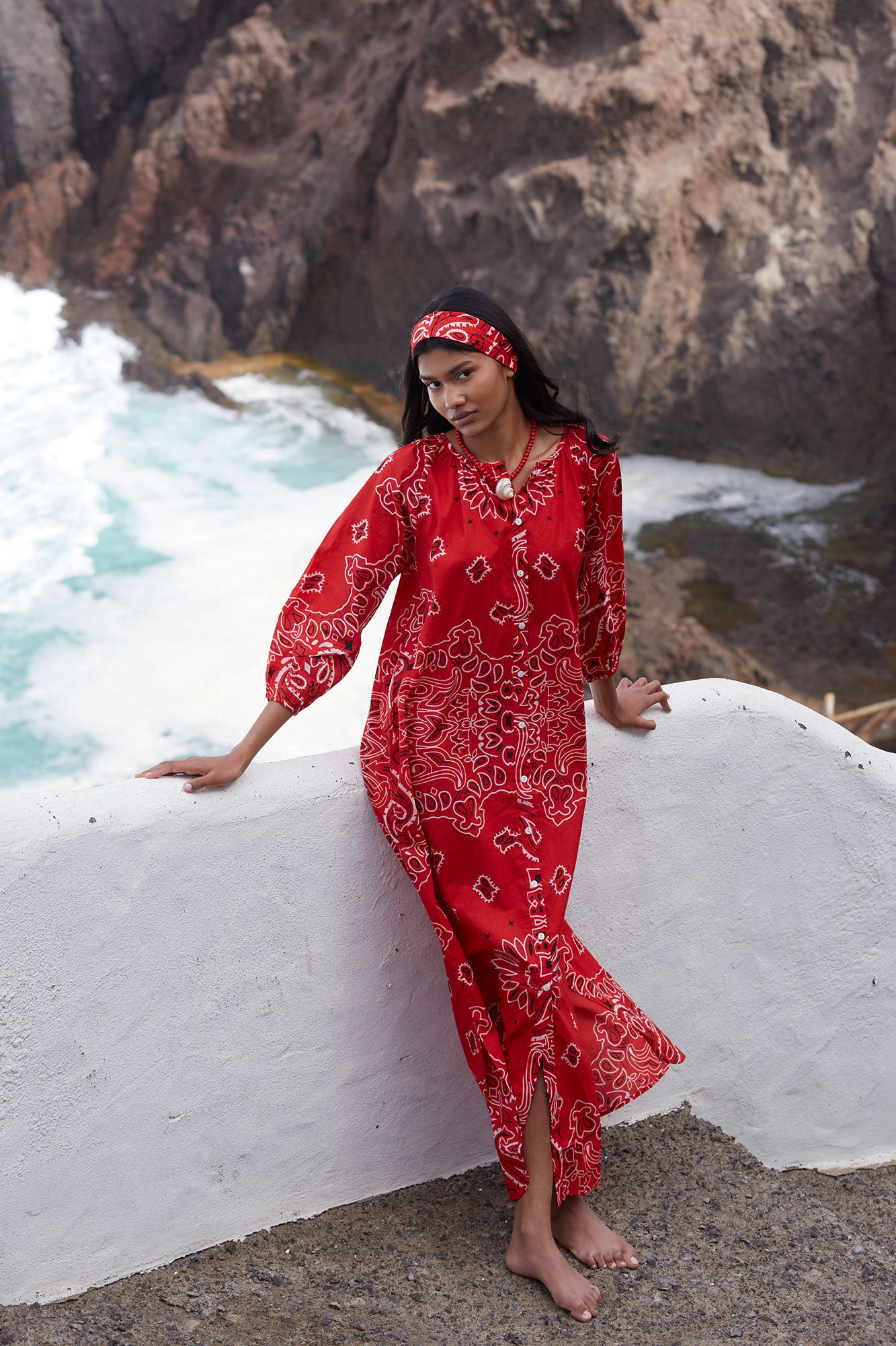 VESTIDO BANDANA  ROJO