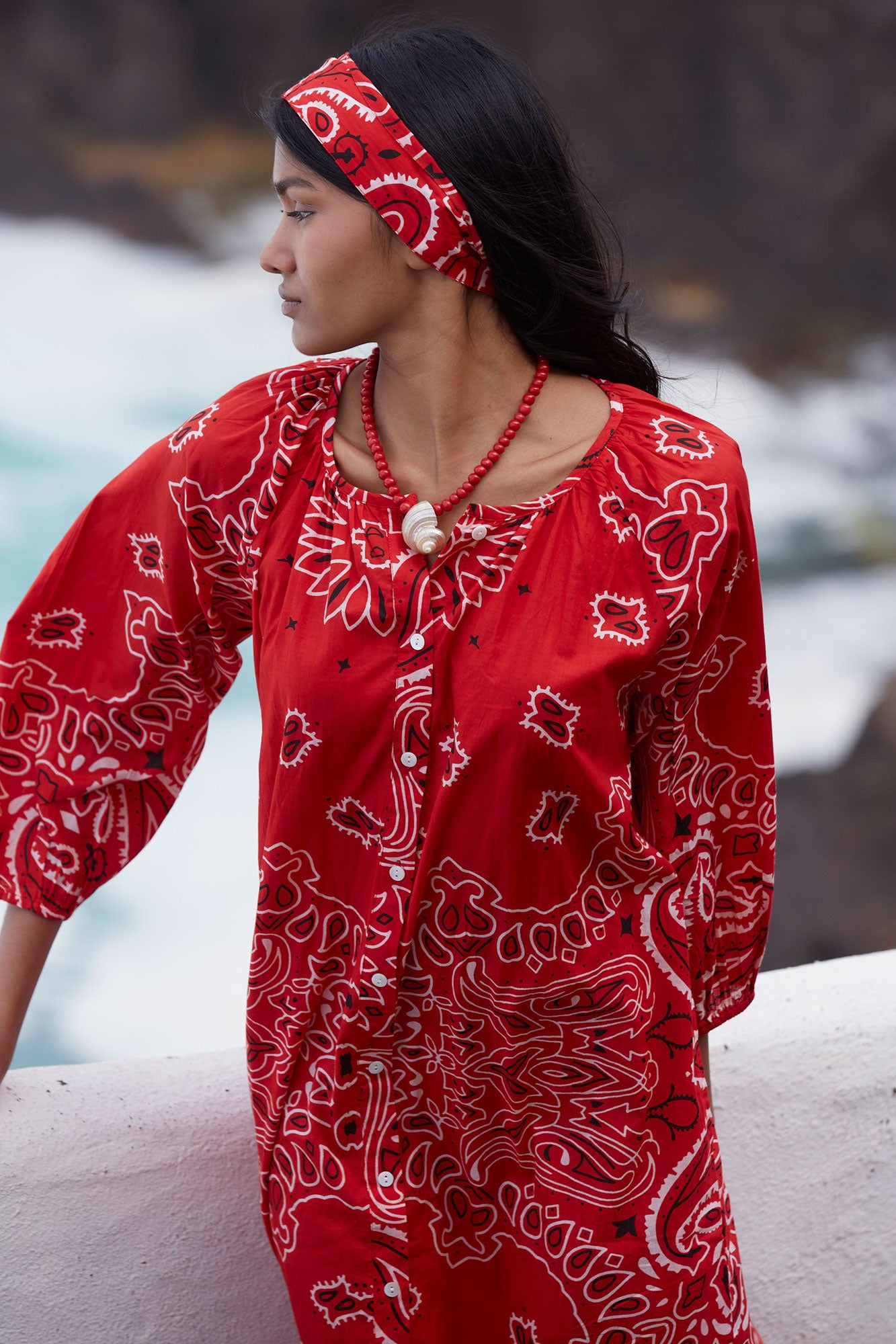 VESTIDO BANDANA  ROJO