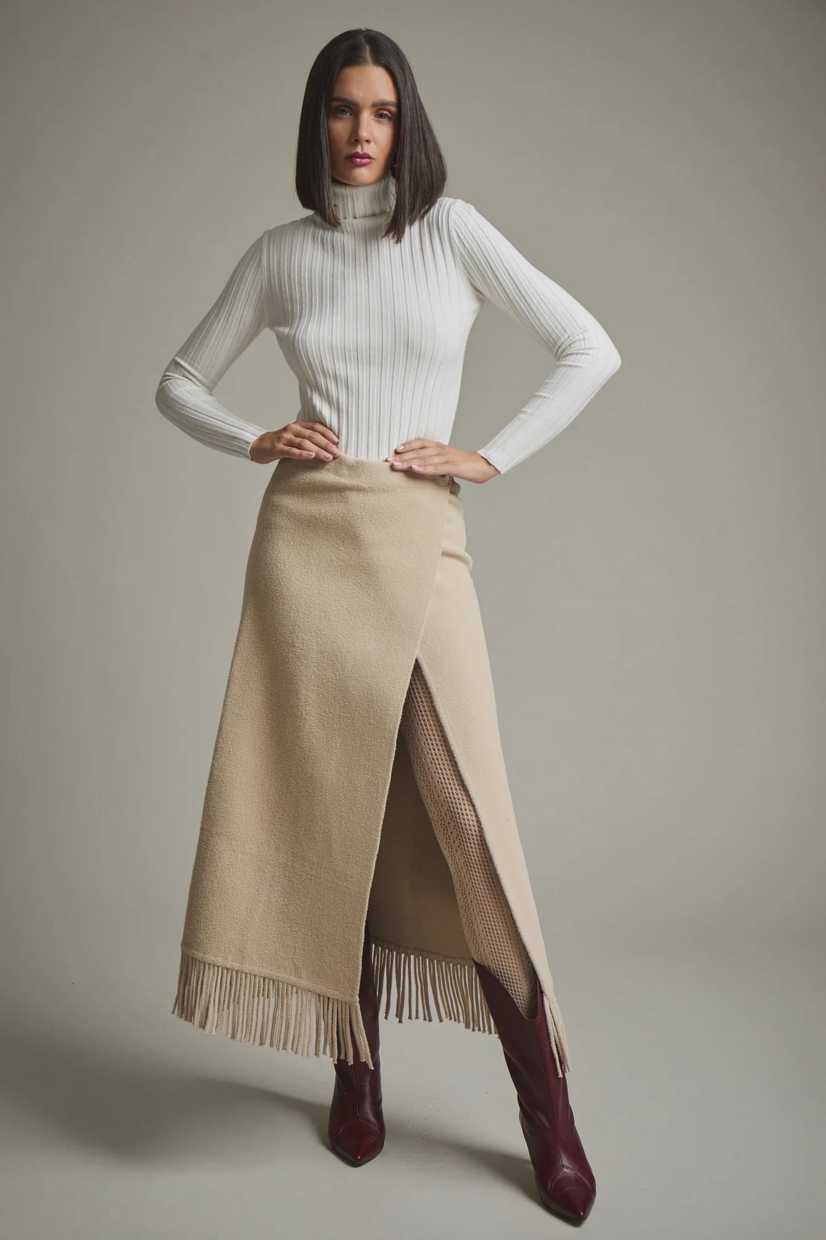 FALDA MARIETA BEIGE
