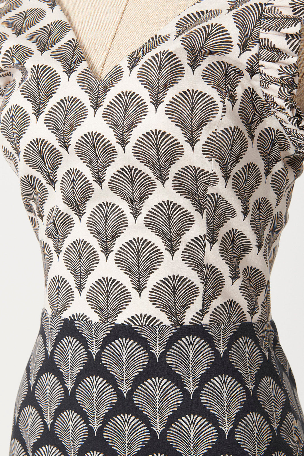VESTIDO IDELIA BLANCO/NEGRO