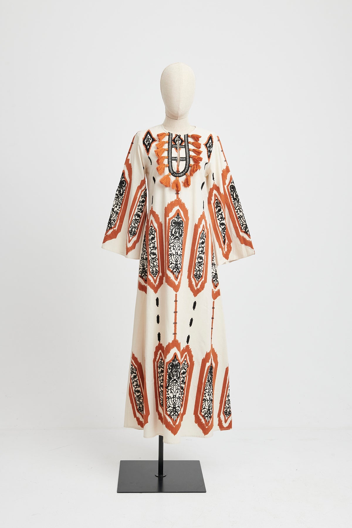 VESTIDO BOTAN NARANJA