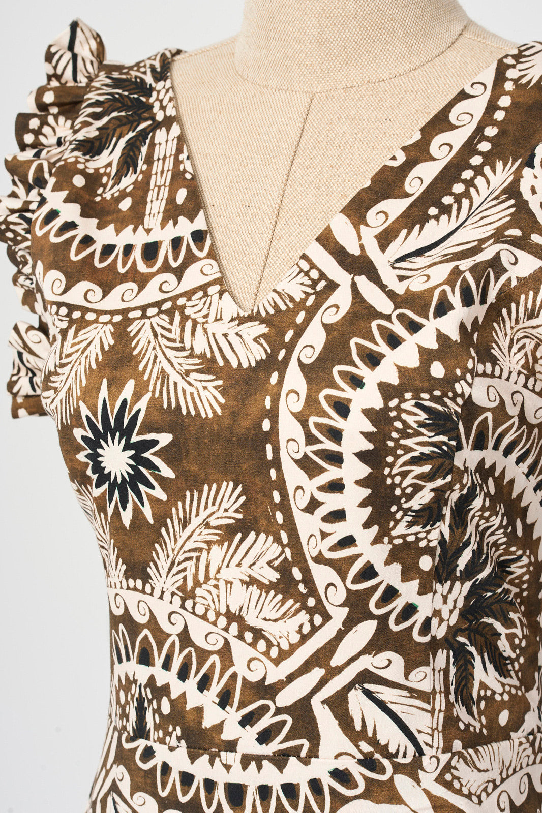 VESTIDO IDELIA MARRON