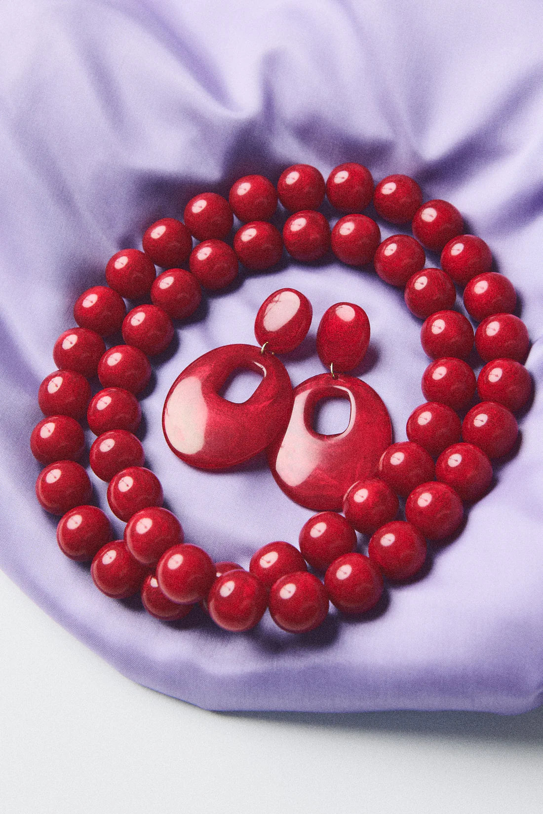 BOUCLES D'OREILLES ROUGES AURORA