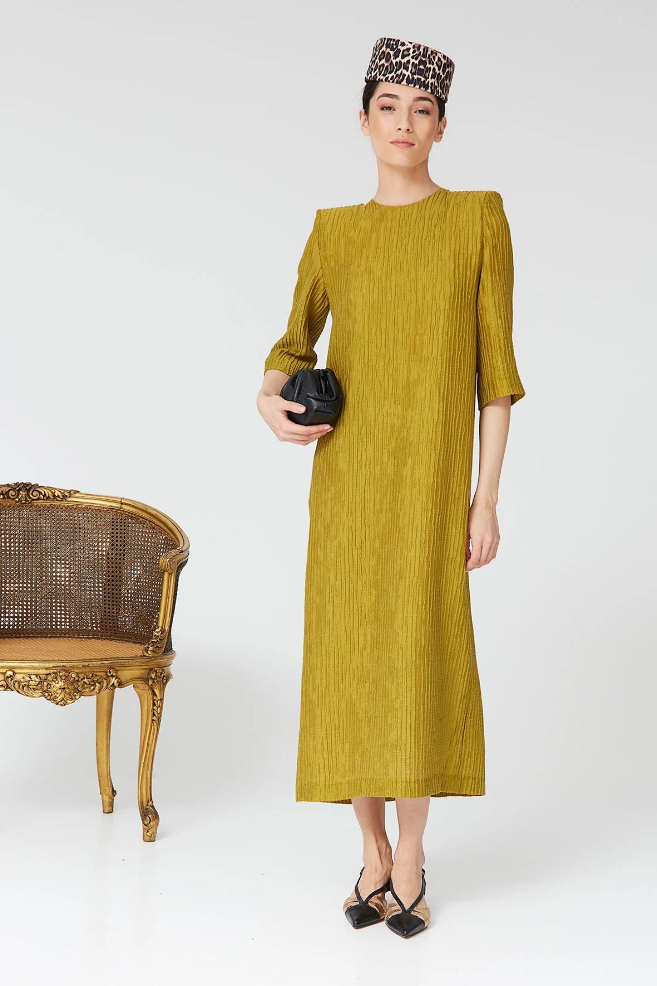 ROBE EVELINA OLIVE