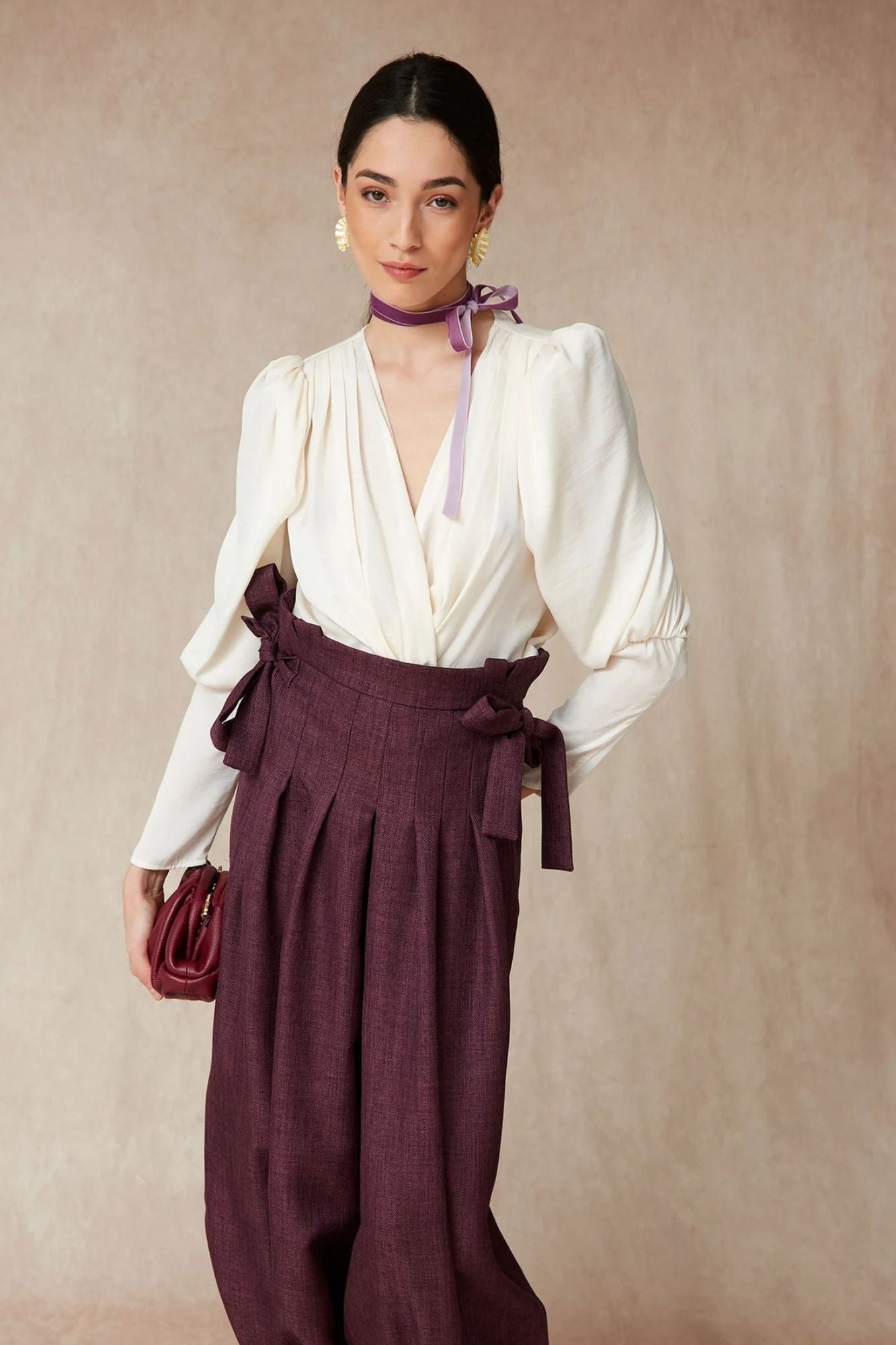 PANTALON BRUNO MORADO
