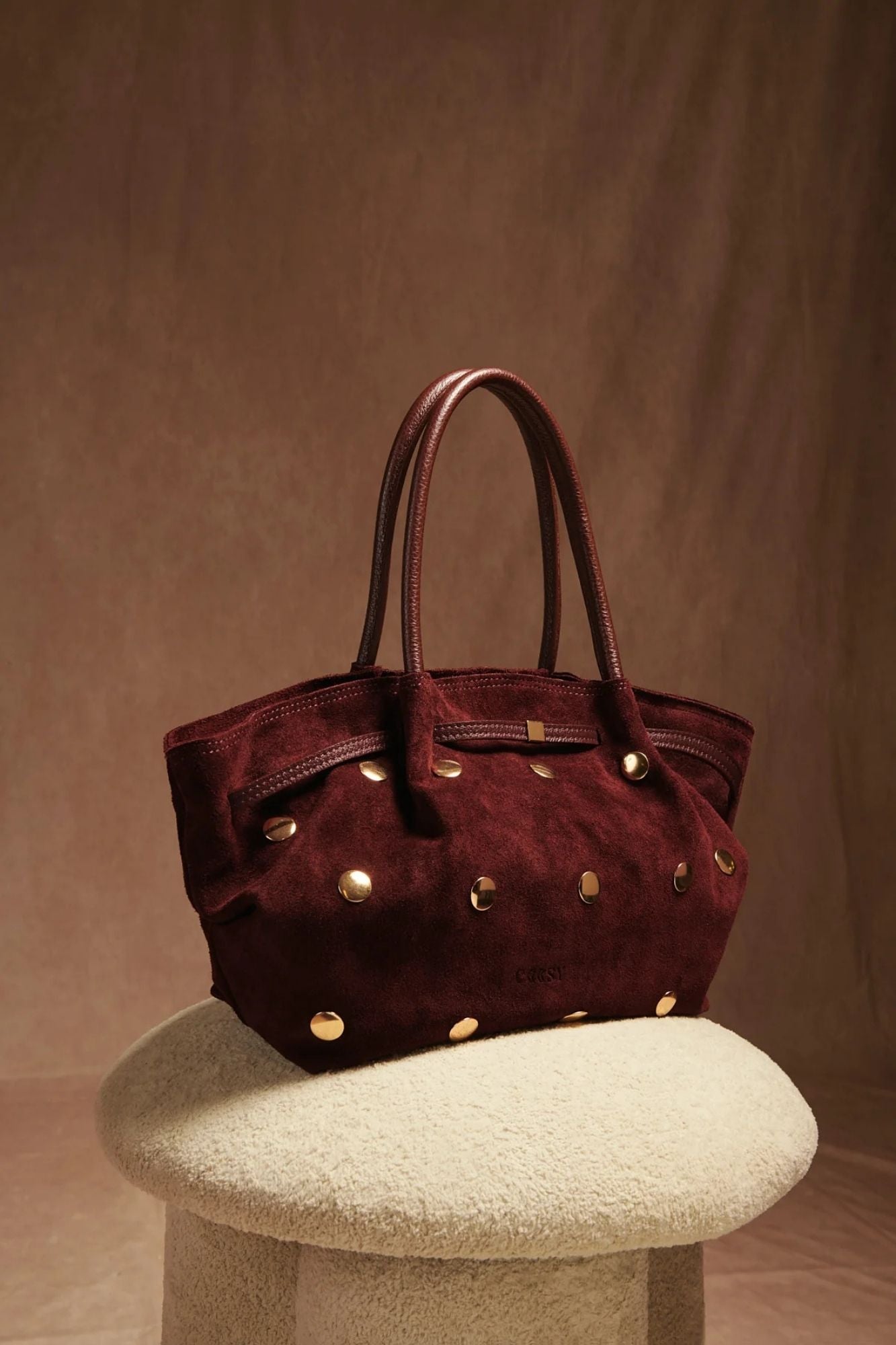 BOLSO SHOPPERTACHAS BURDEOS