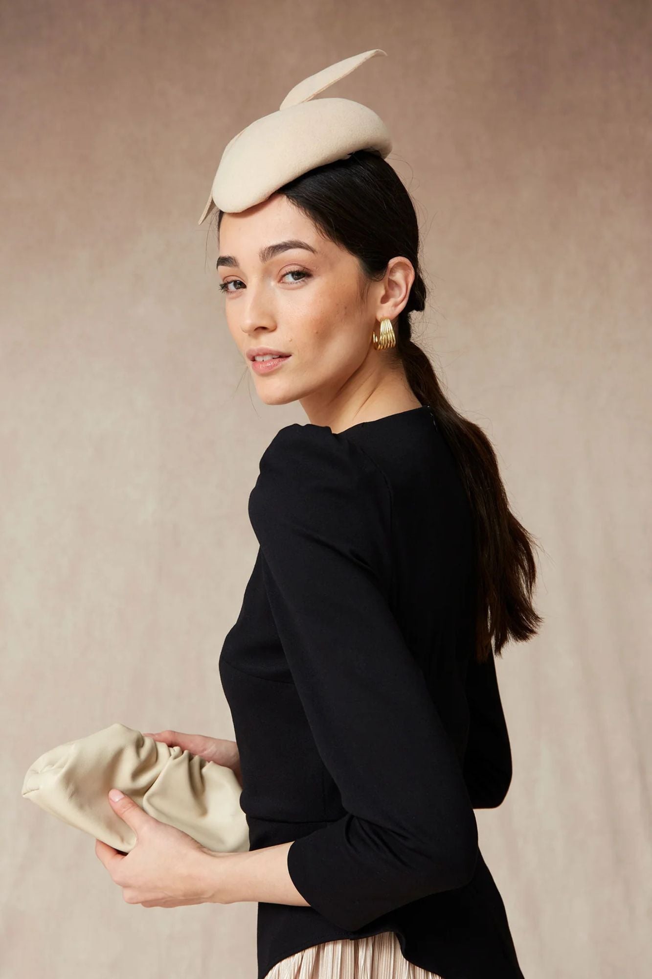 ROBE RAQUEL NOIRE/BEIGE