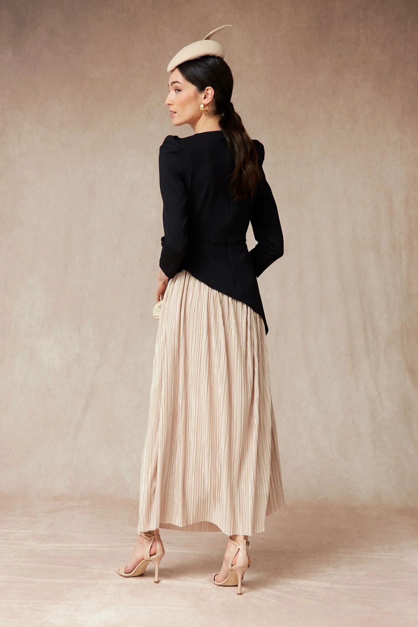 ROBE RAQUEL NOIRE/BEIGE