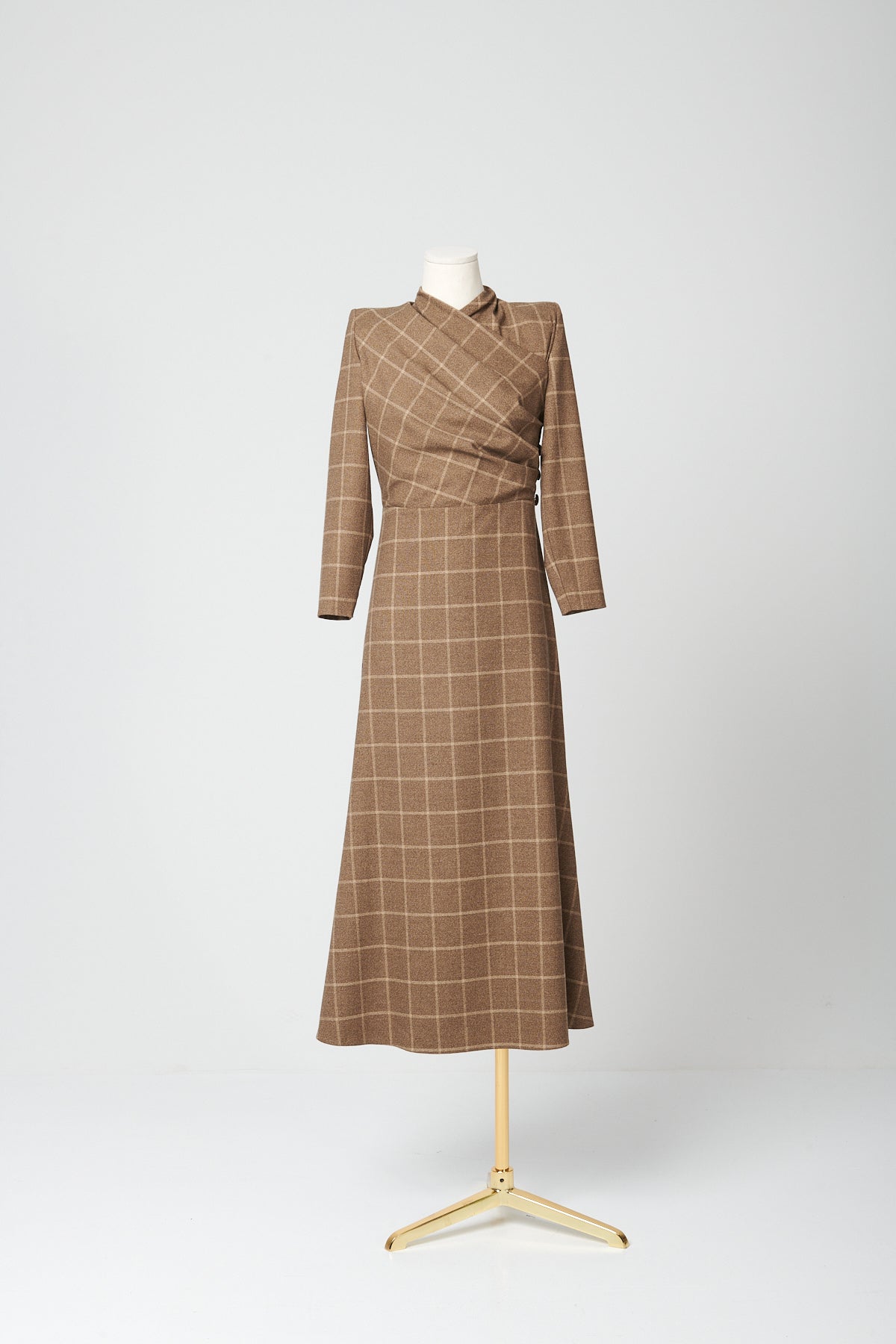 BROWN KIMO DRESS