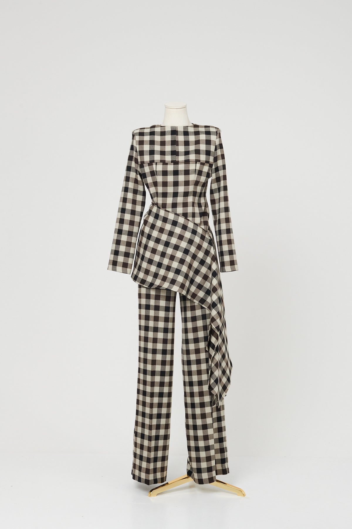 VERENA BLACK/ECRAY TROUSERS