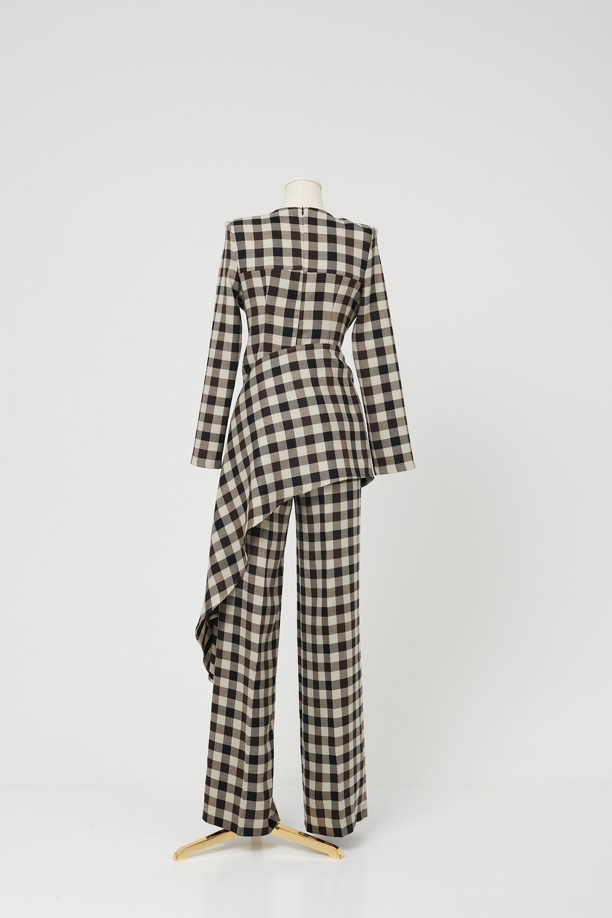 VERENA BLACK/ECRAY TROUSERS