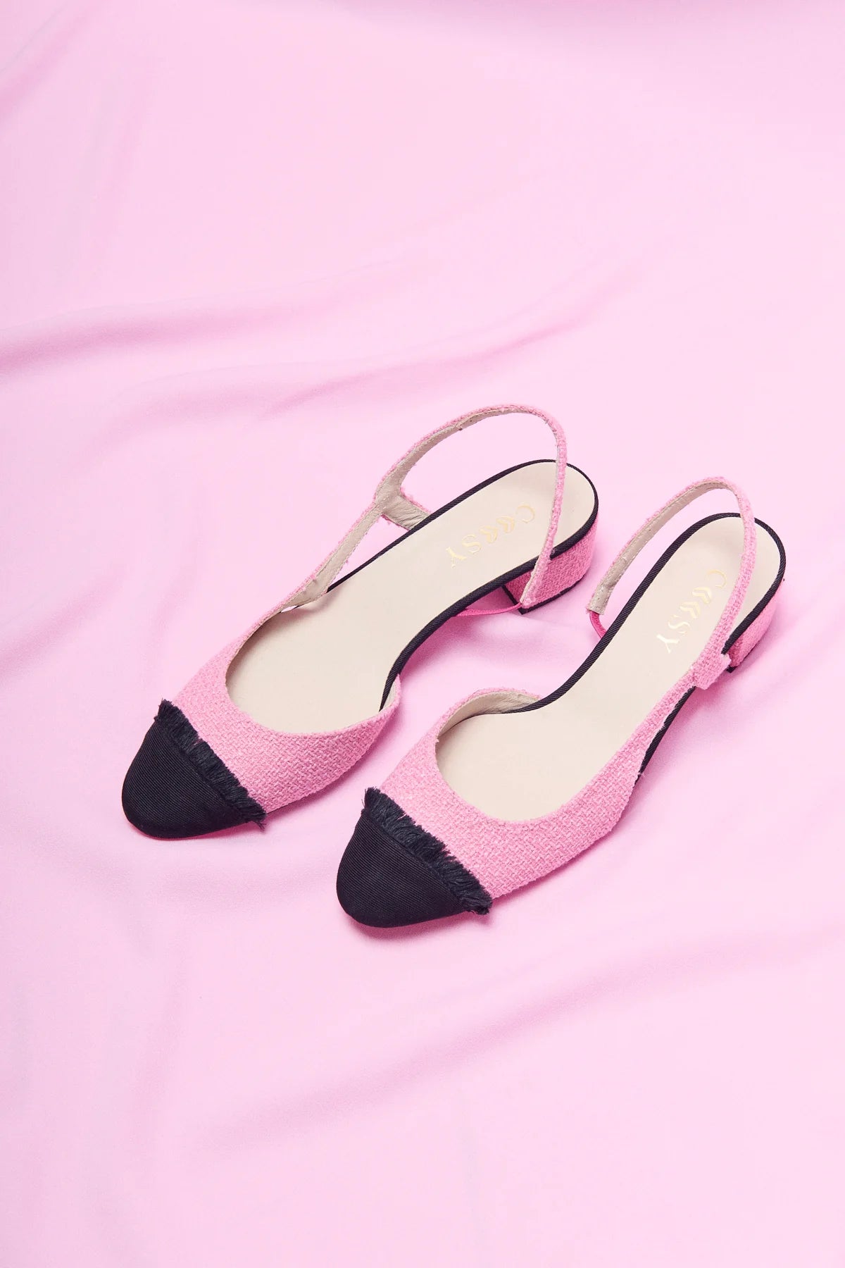 CHAUSSURE EN TWEED ROSE