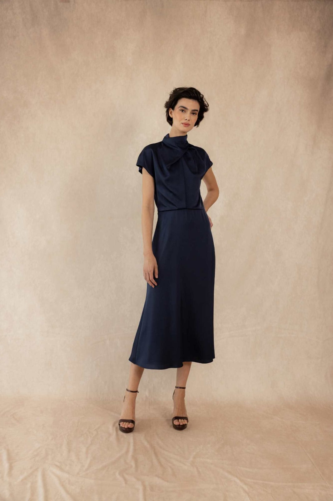 ROBE MINERVE BLEU MARINE