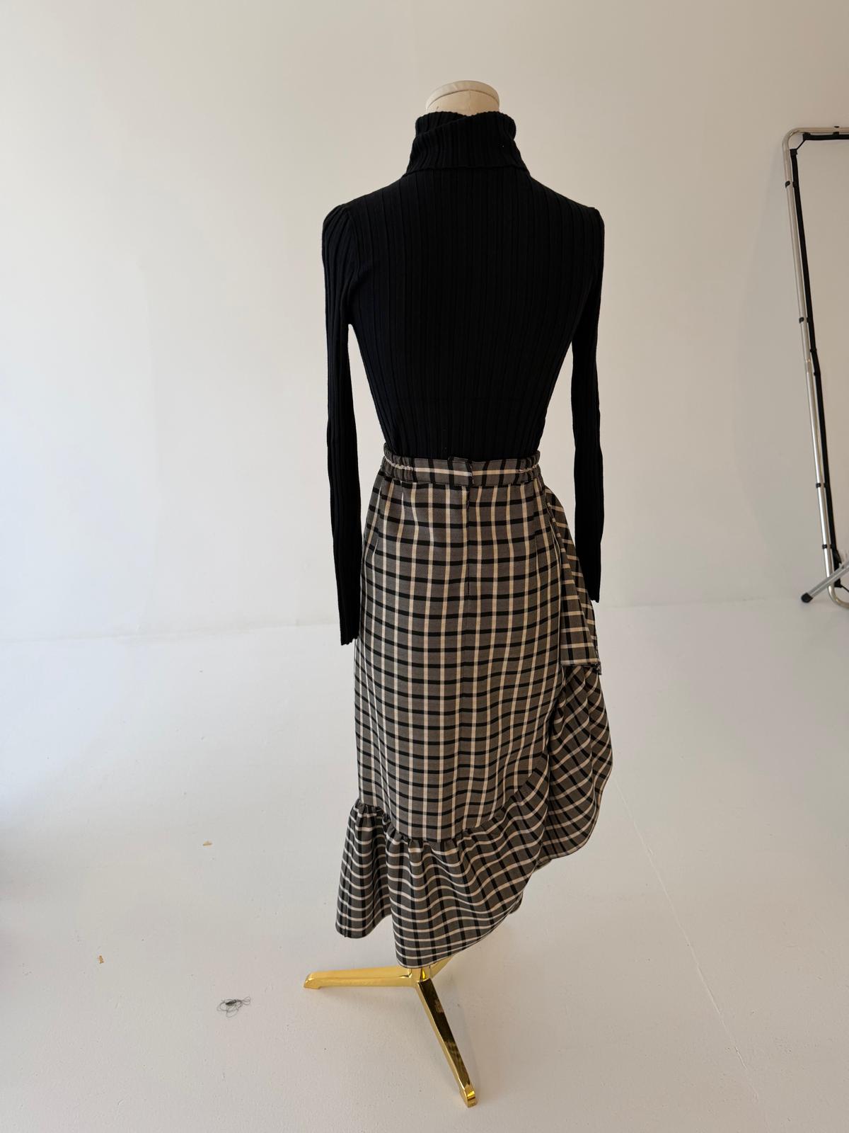 FALDA NEREIDA BLANCO/NEGRO