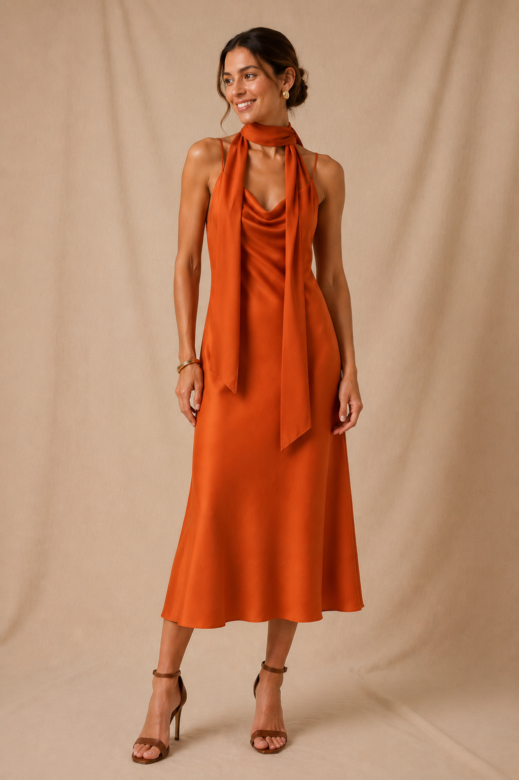 VESTIDO KARLA NARANJA