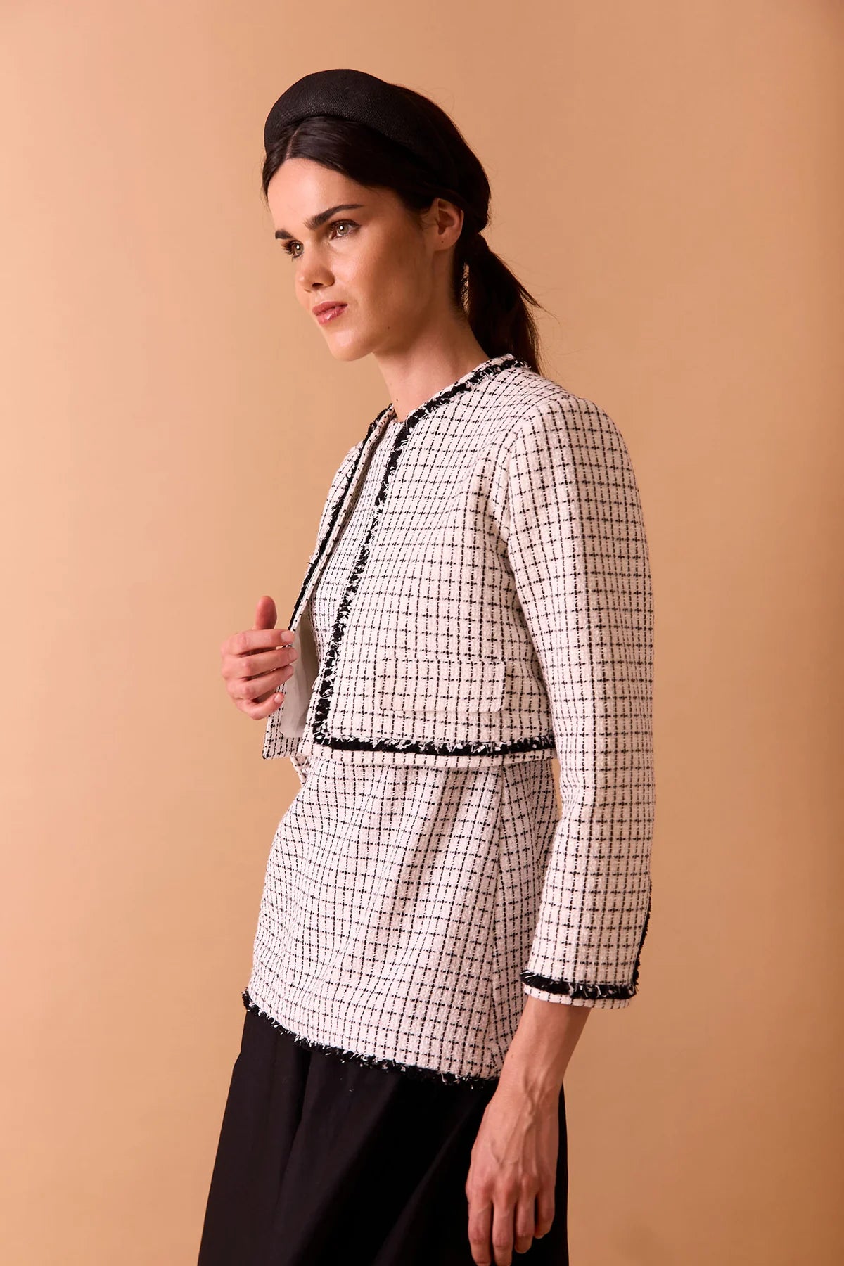 CHAQUETA NENÚFAR BLANCO/NEGRO